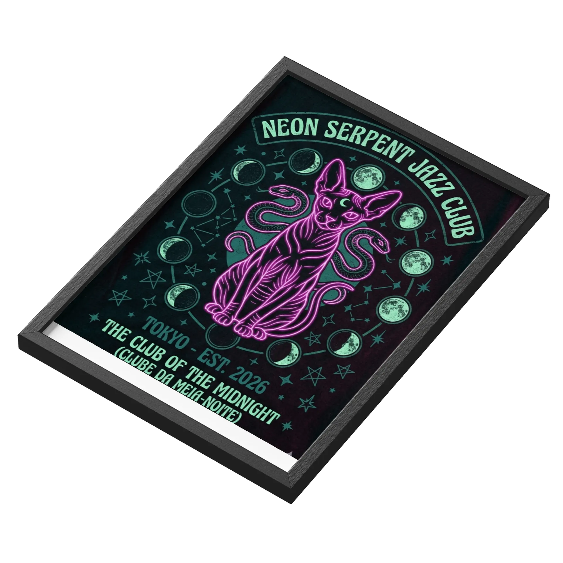 "Midnight Sphinx: Tokyo Neon Edition" QuadroA3  - Imagem 3