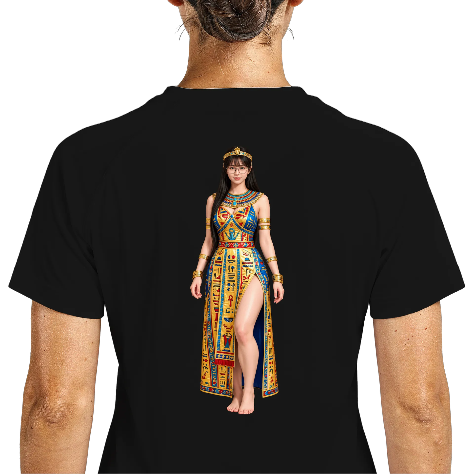 Camiseta Dry Fit Mulher com Traje Egípcio Realista 100% - Imagem 5
