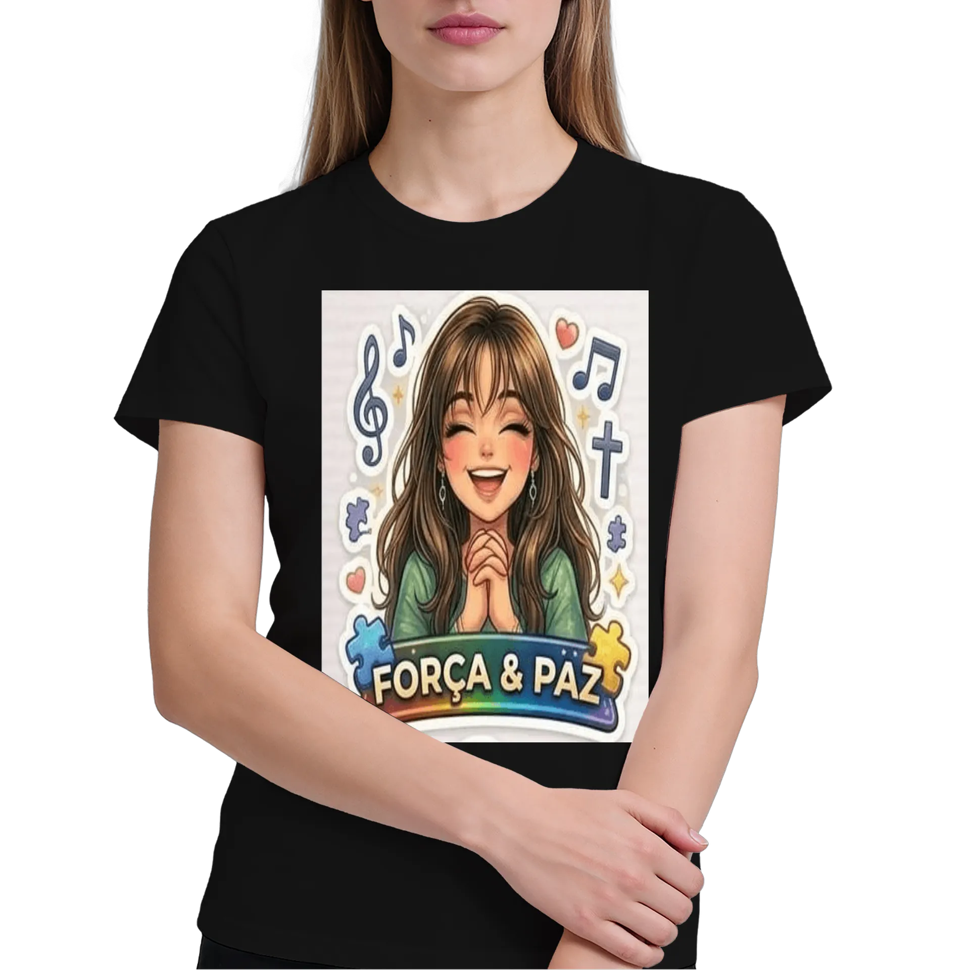 Camiseta personalizada: Força e Paz composição Andressacp  - Imagem 4