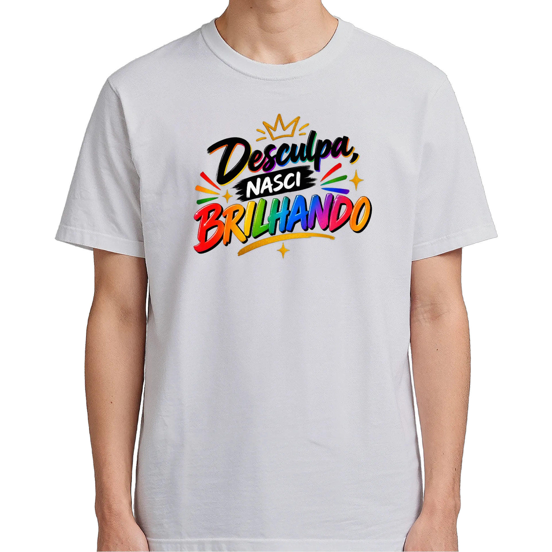 Camisa Desculpa, Nasci Brilhando de Mundo GTV — imagem 4 de 6