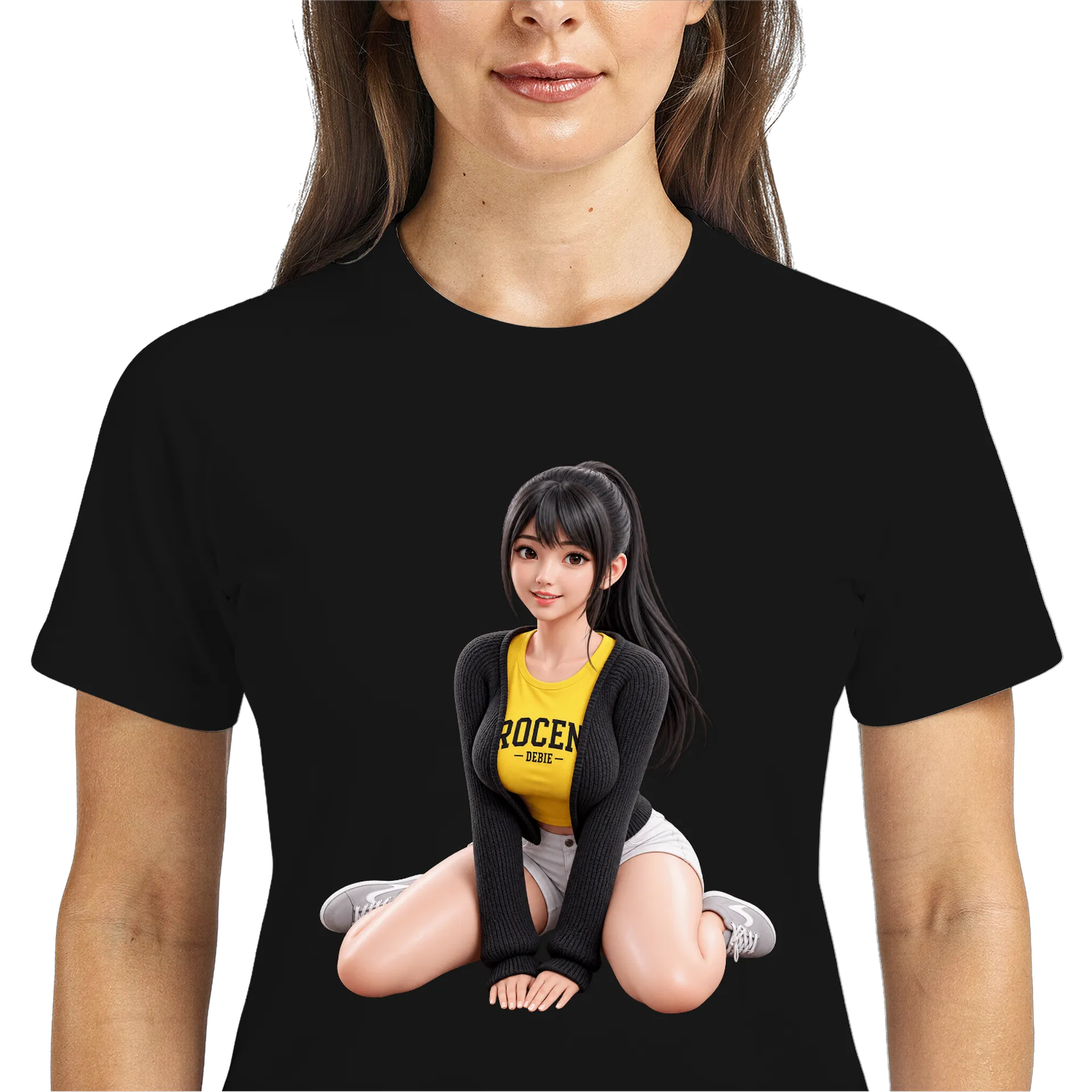 Camiseta Dry Fit Personagem com Estampa Tipográfica Amarela - Imagem 3