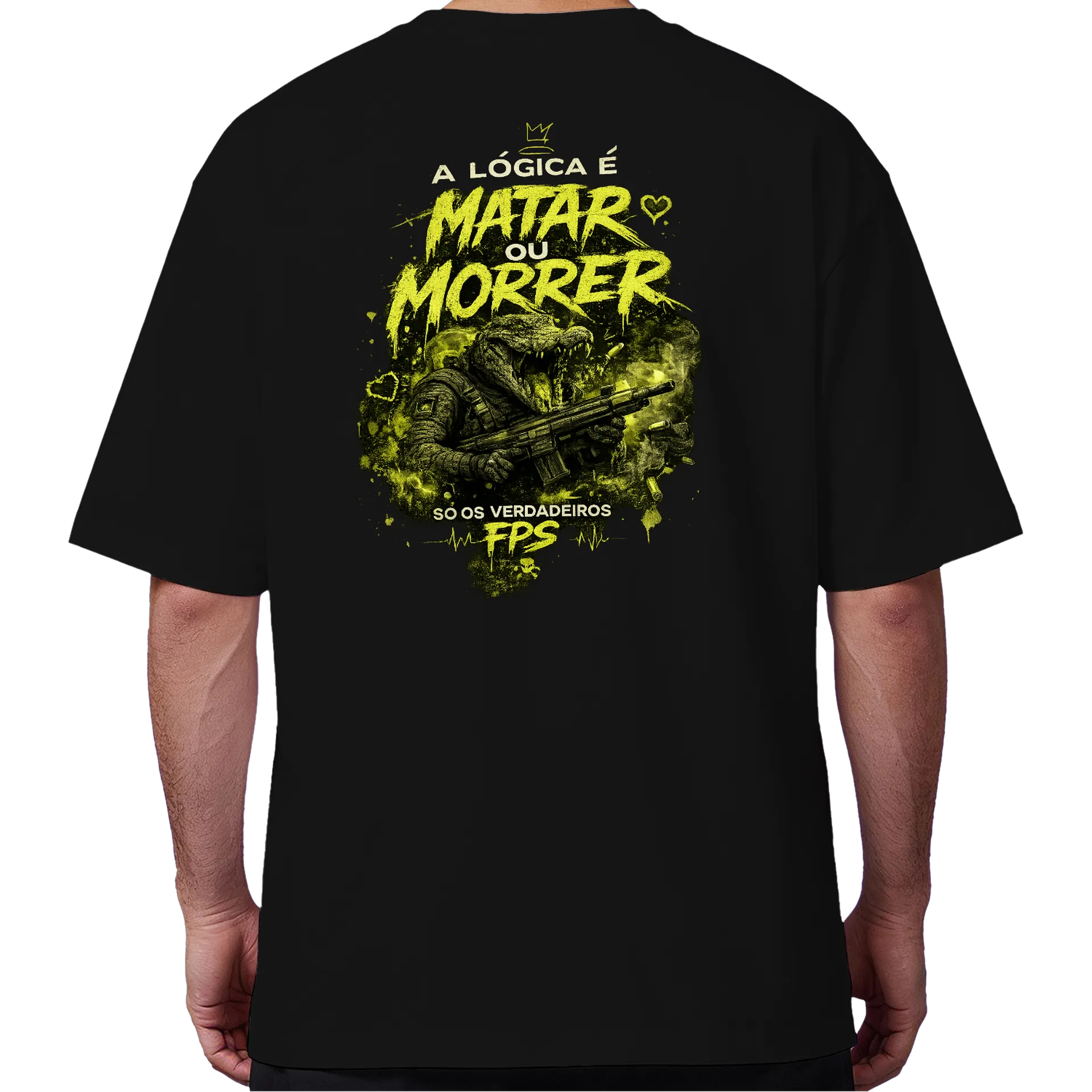 🔥 Camiseta Oversized Jacaré FPS – Edição Matador Mortal - Imagem 6