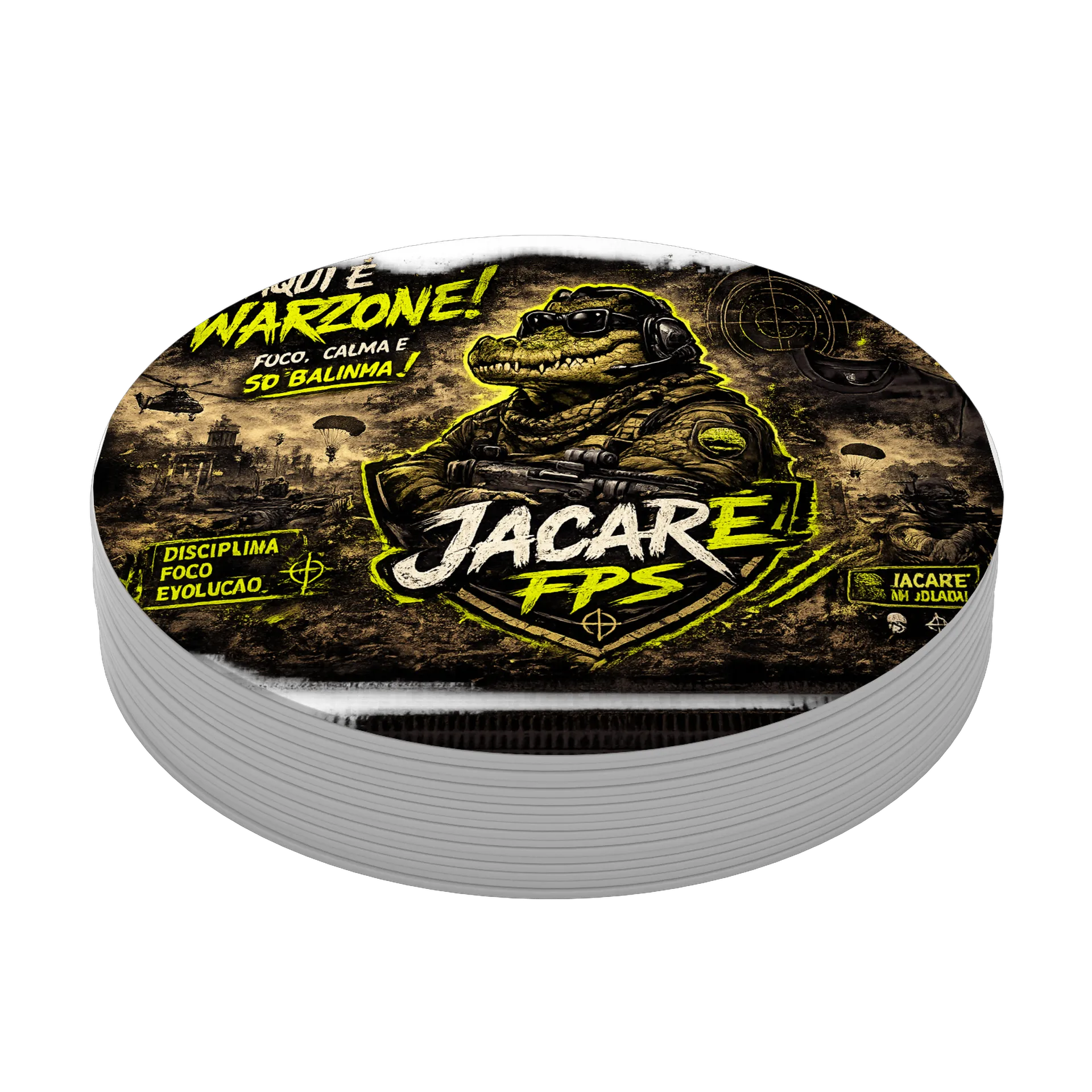 Porta-copo MDF Jacaré FPS Warzone 10x10cm - Imagem 4