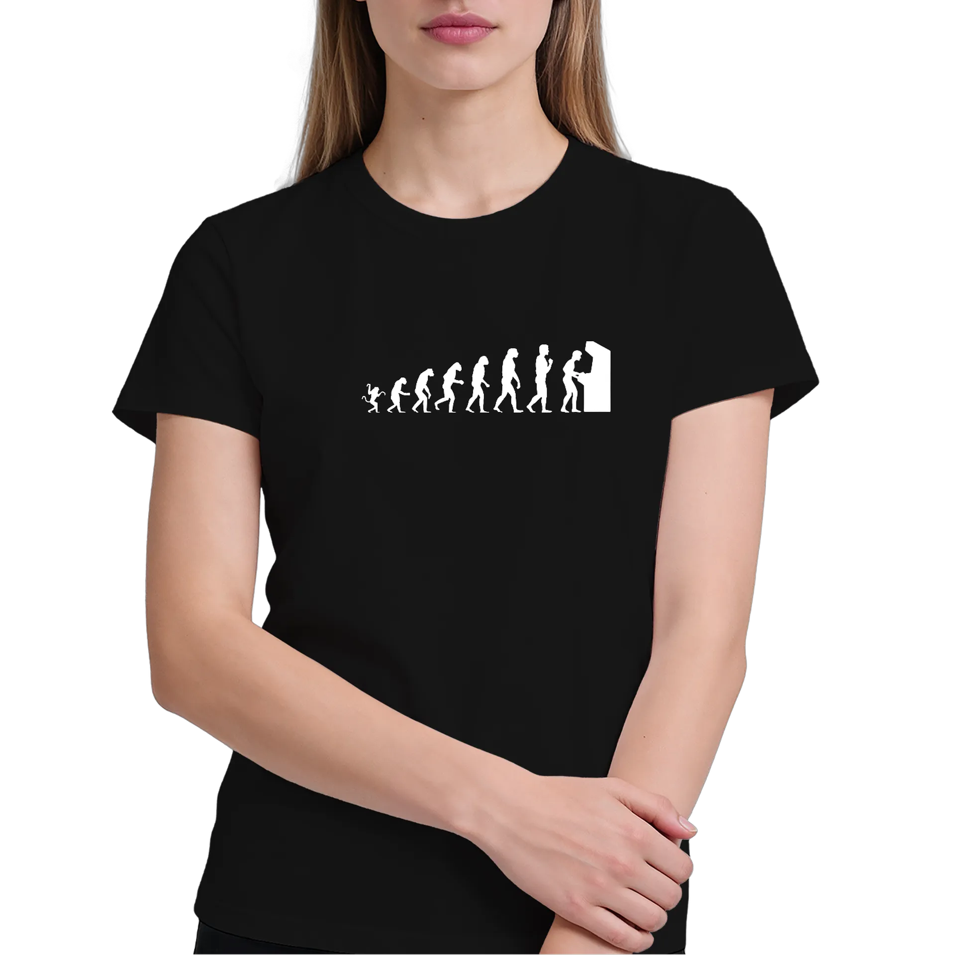 Camiseta Unissex Cores Escuras - Evolução Arcade Gamer - Imagem 4