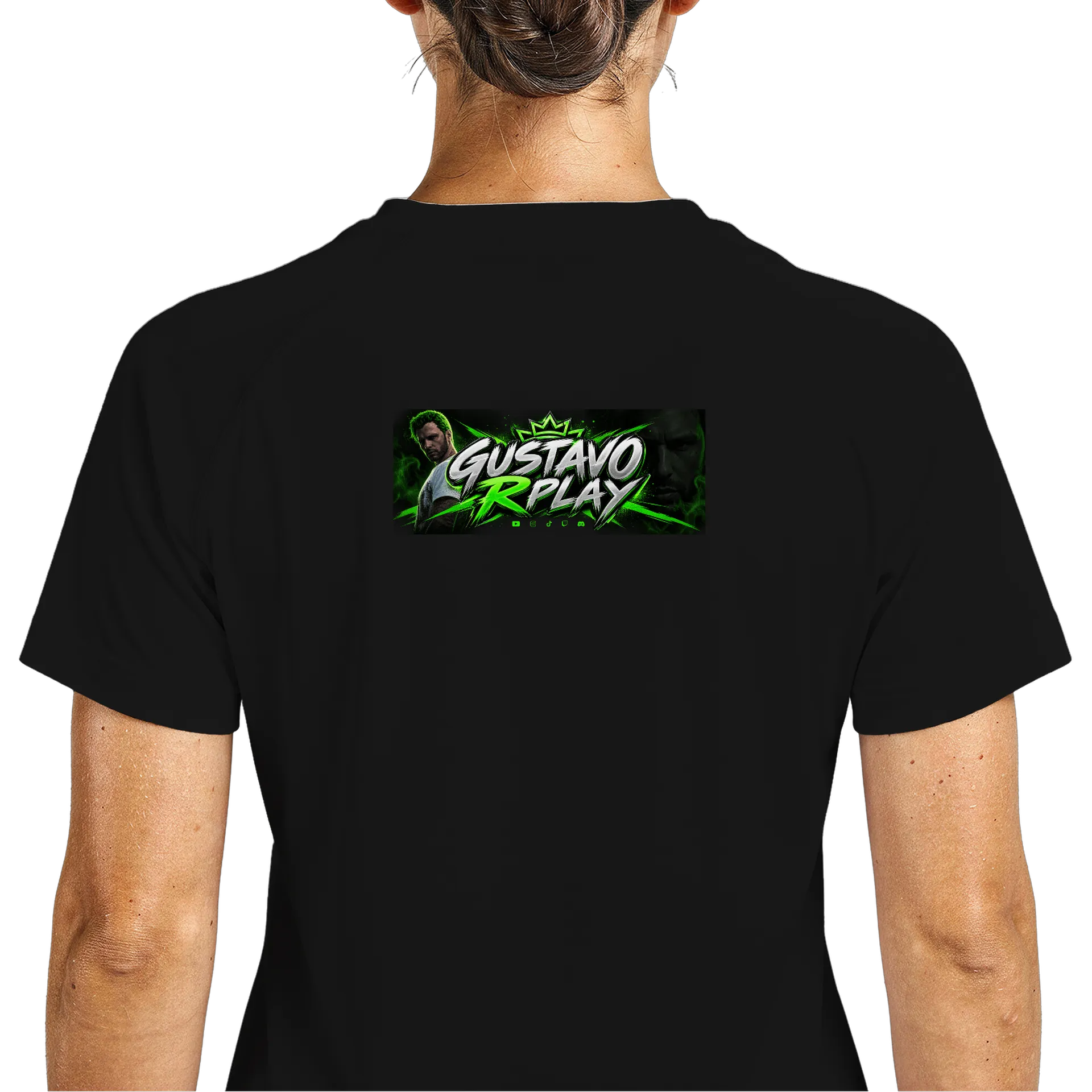 Camiseta Dry Fit Gustavo Play Estampa Neon Verde Grafite de Gustavo RPlay — imagem 2 de 4