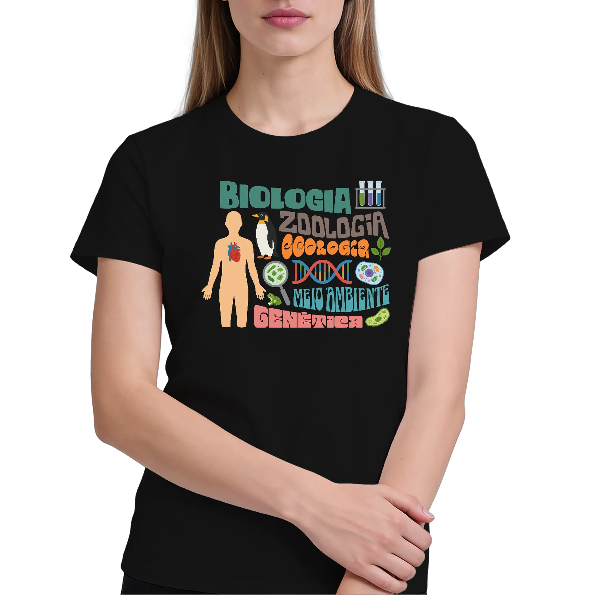 Camiseta Biologia Zoologia Genética 100% Algodão - Imagem 4
