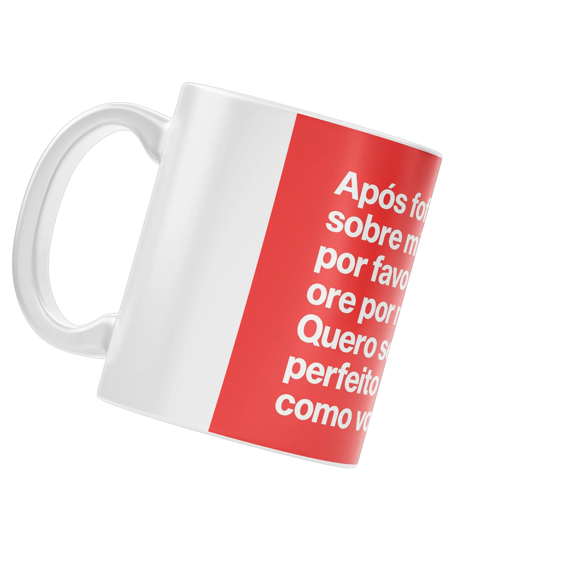 Caneca Estampa Frase Grande Vermelha 325ml de Pandora Brasil — imagem 3 de 4
