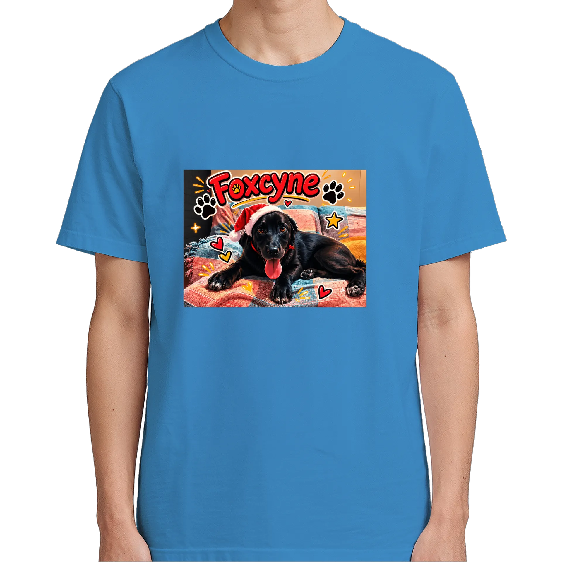 Camiseta Cão com Chapéu Natalino 100% Algodão - Imagem 5