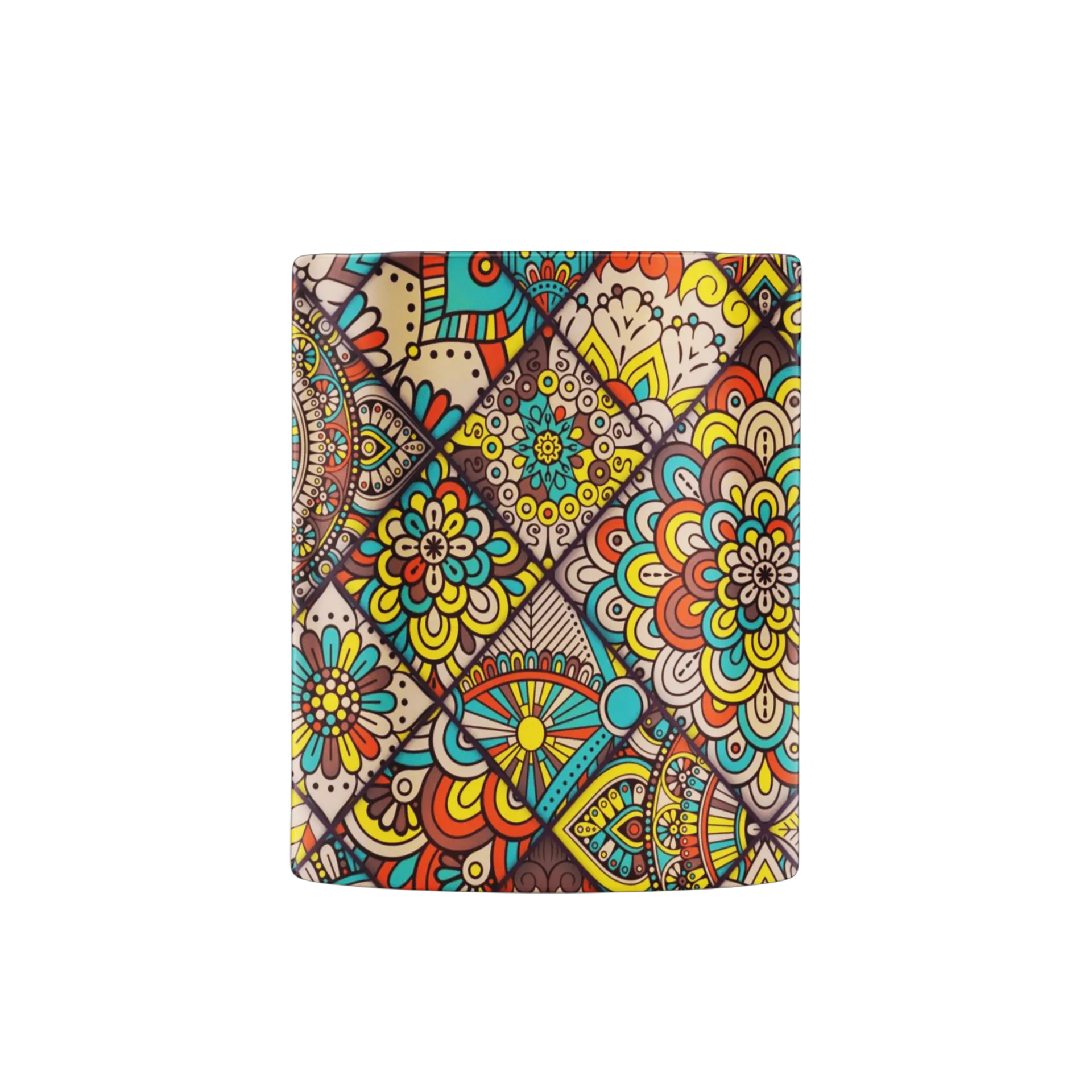 Caneca Porcelana Estampa Mandala Colorida 325ml - Imagem 2
