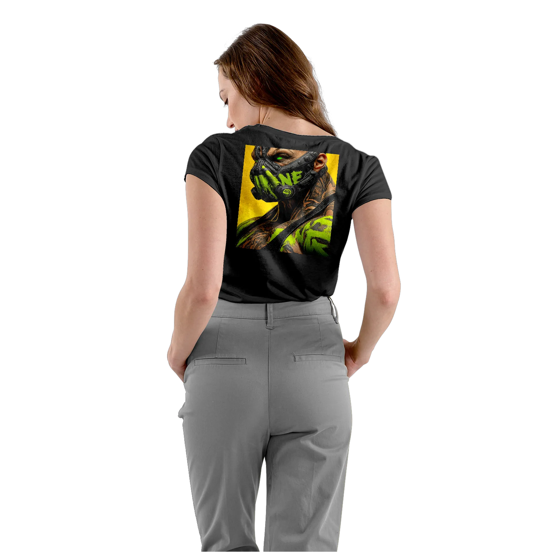 Camiseta Babylook Homem de Máscara Futurista 100% Algodão - Imagem 4
