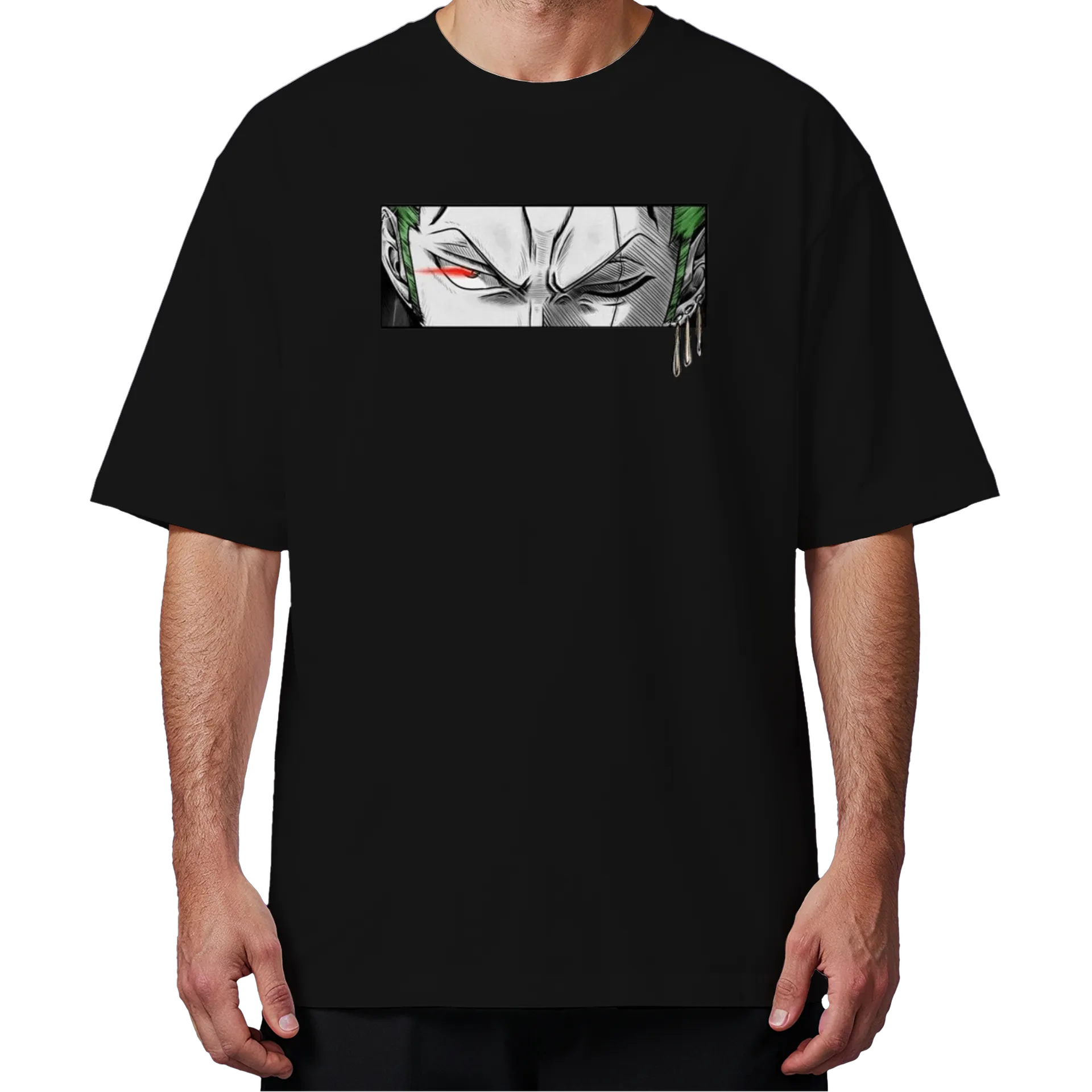 Camiseta Oversized Caveira Pirata com Espadas Coloridas - Imagem 4