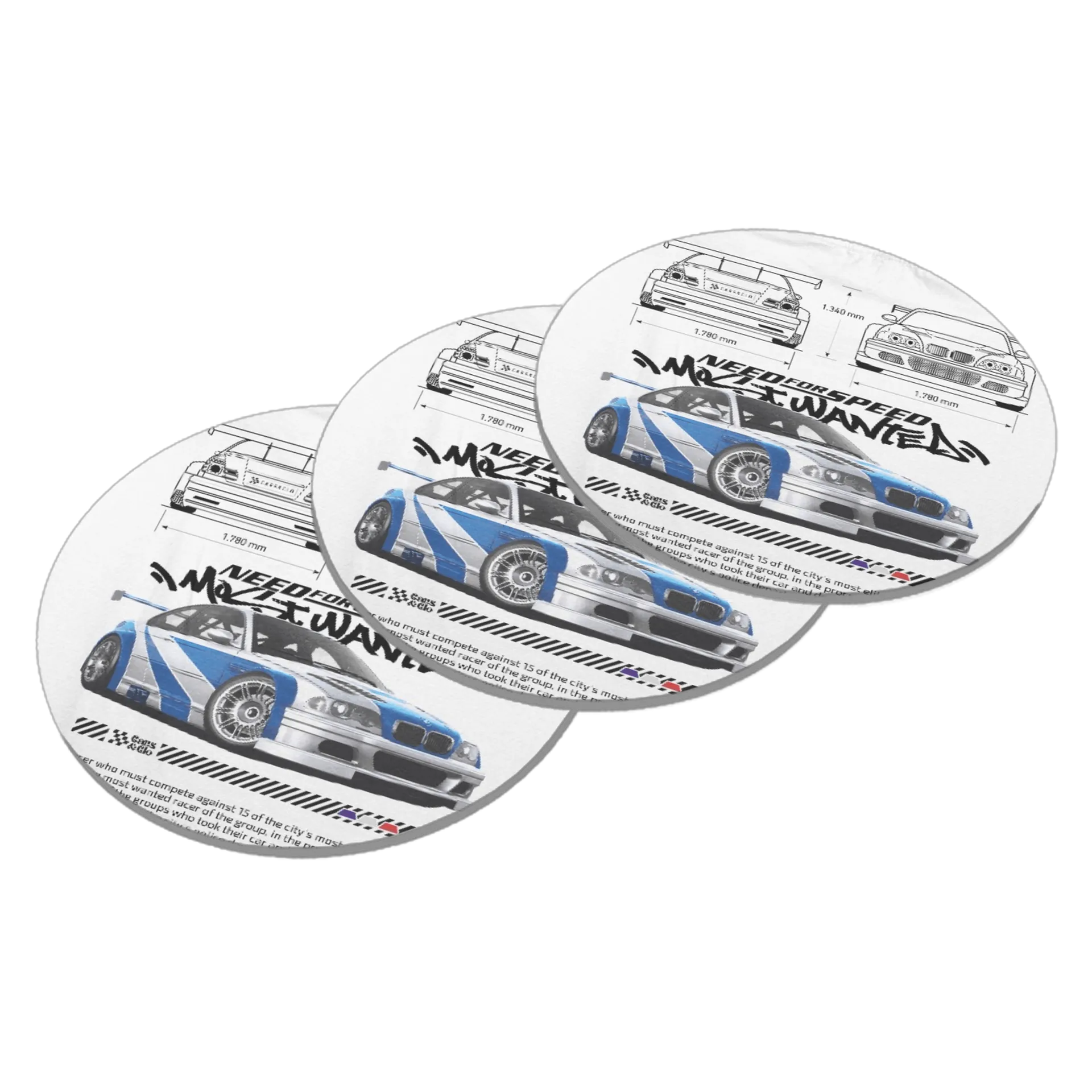 Porta-copo MDF Carro Need for Speed Most Wanted - Imagem 3