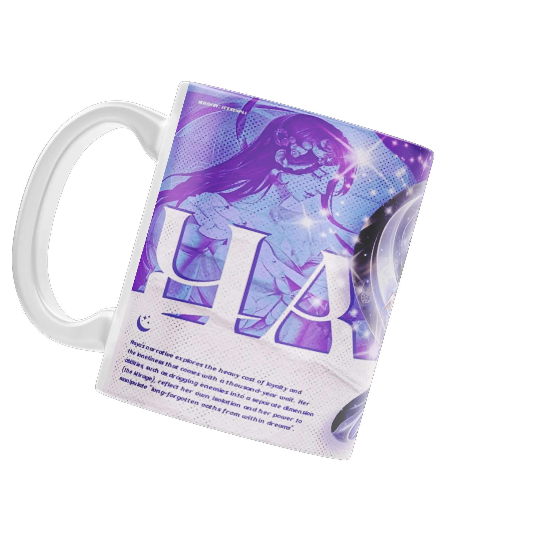 Caneca Honra dos Reis Haya Anime Roxo e Azul 325ml de Cuppira — imagem 3 de 4
