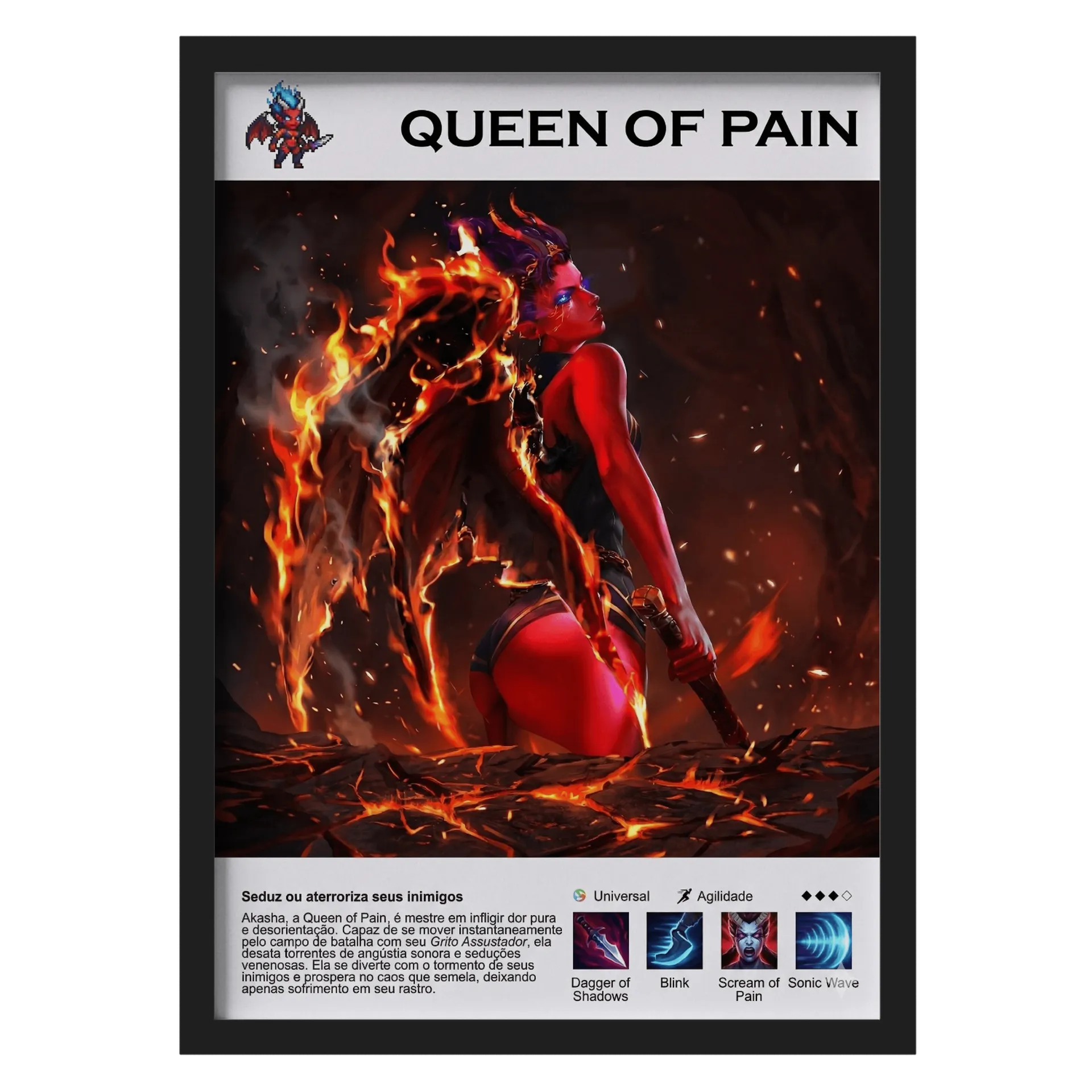 Quadro A3 Queen of Pain Exclusivo - Imagem 1