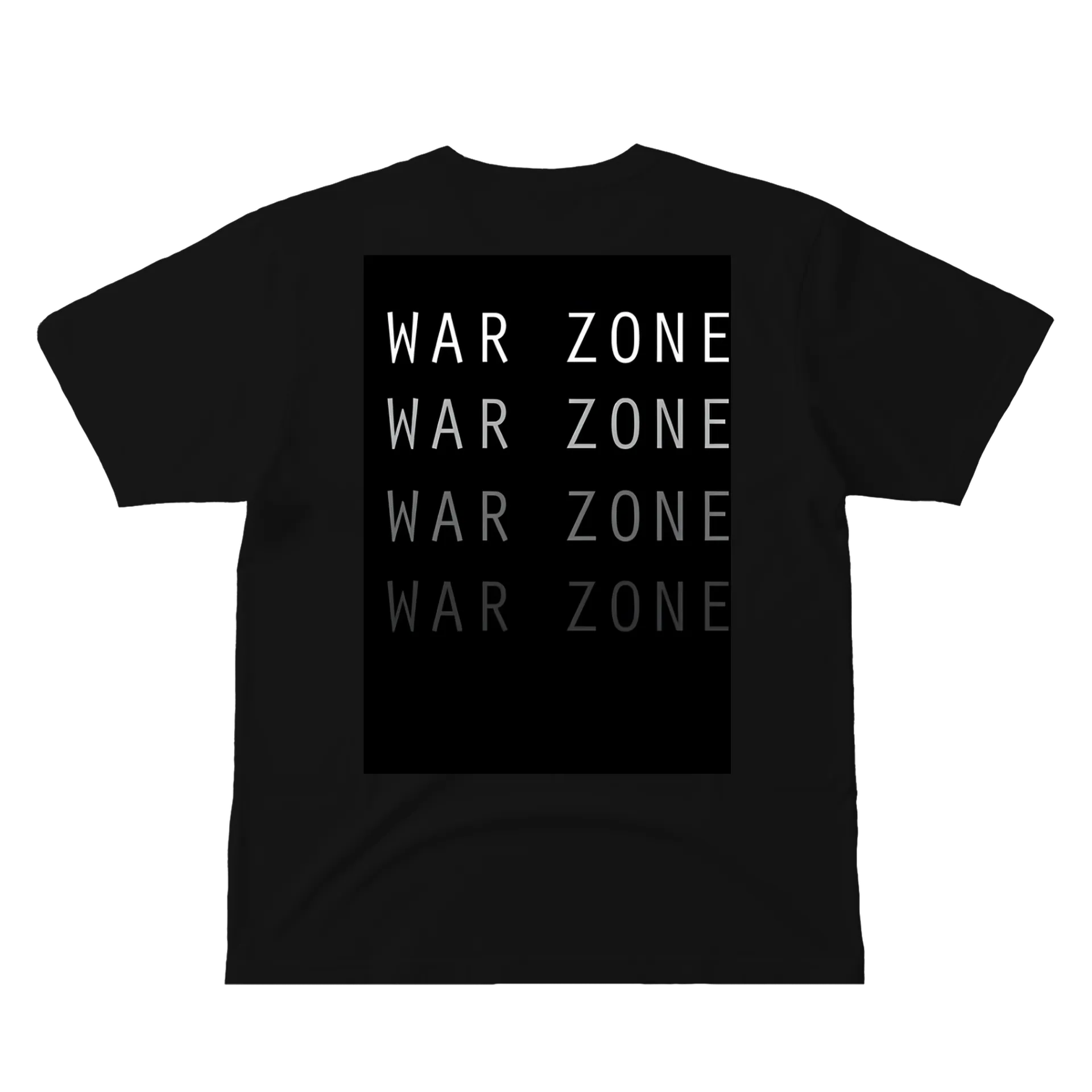 Camiseta War Zone Letra Branco 100% Algodão - Imagem 2