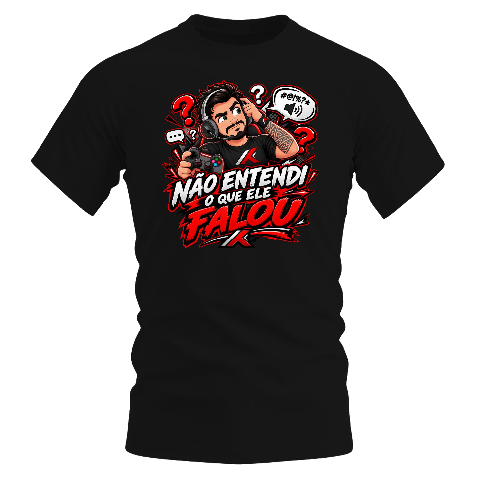Camiseta Dry Fit Arte Streamer Neon minimalista 100% de Tio Khrebis — imagem 1 de 6