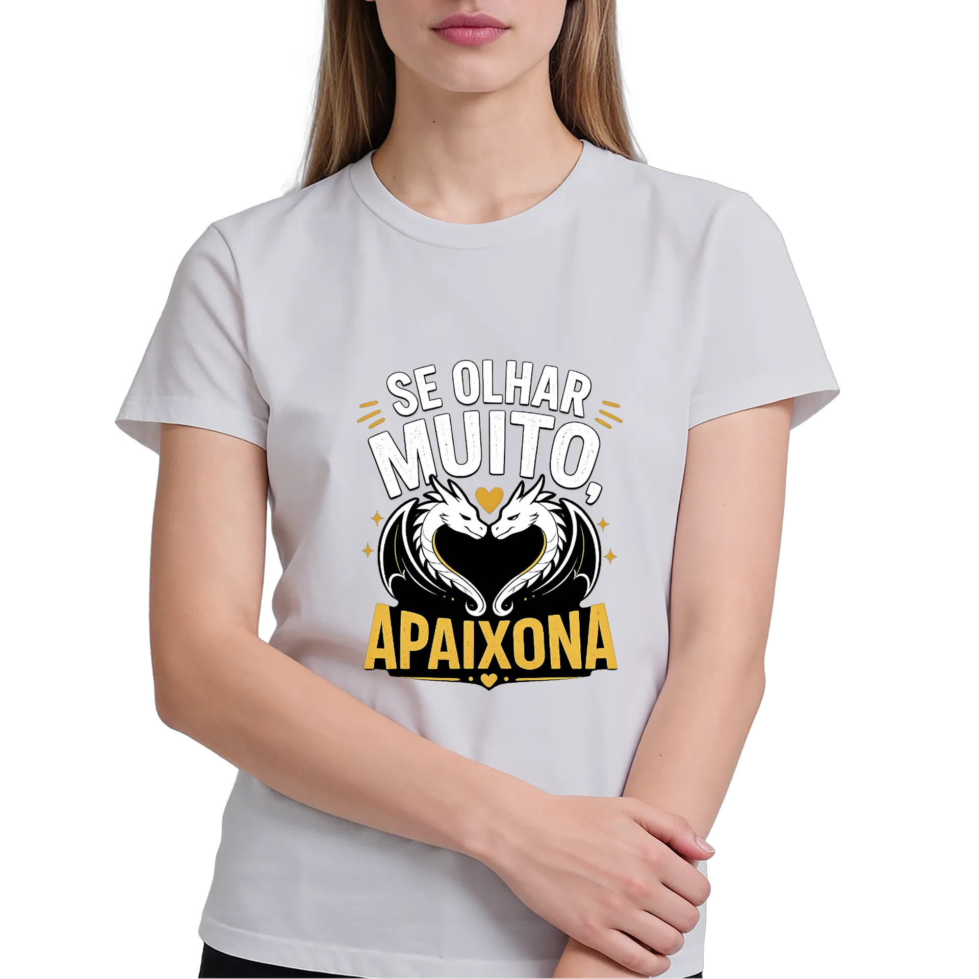 Camiseta Dragões Apaixonados 100% Algodão - Imagem 4