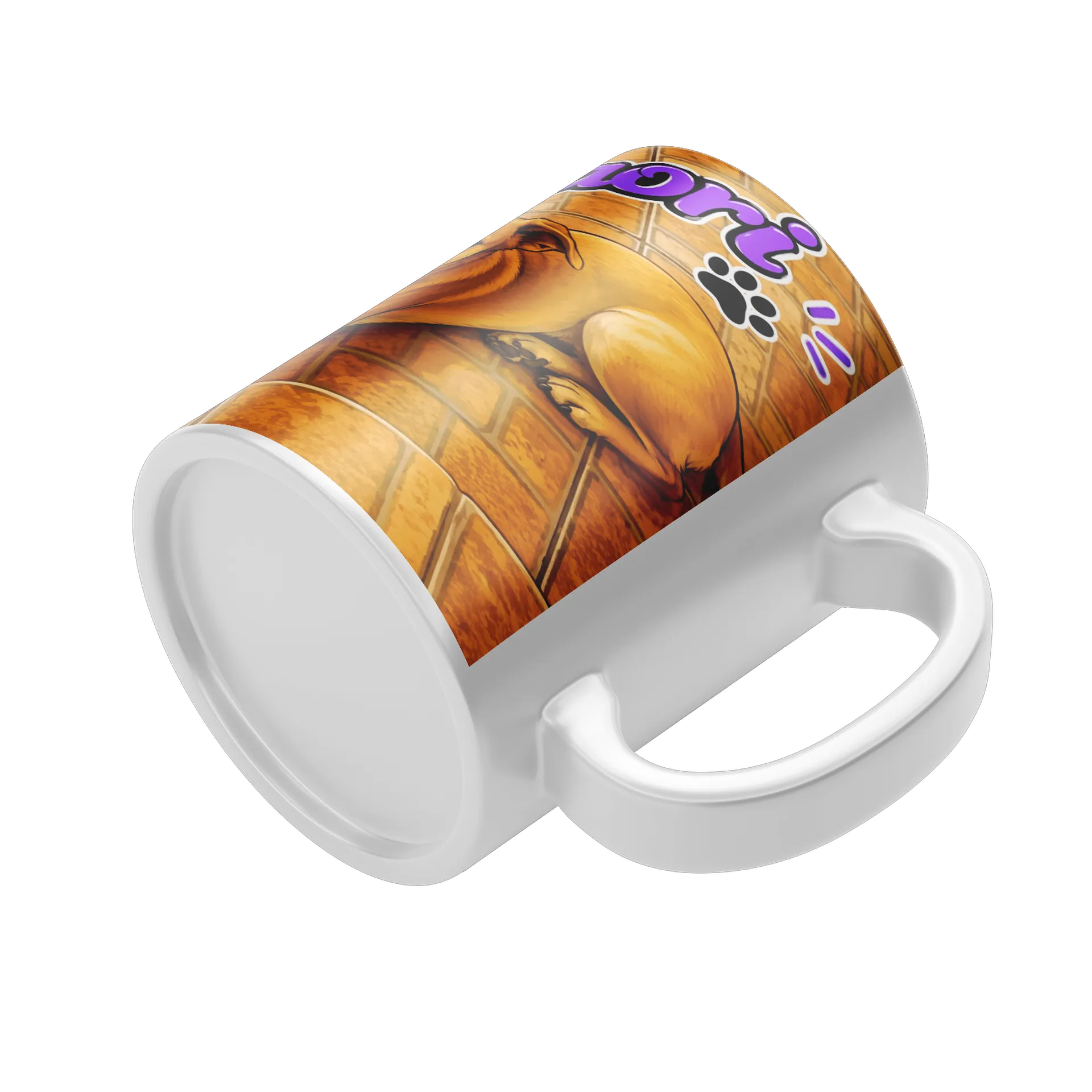 Caneca Porcelana Cães Pandora e Saori 325ml - Imagem 4