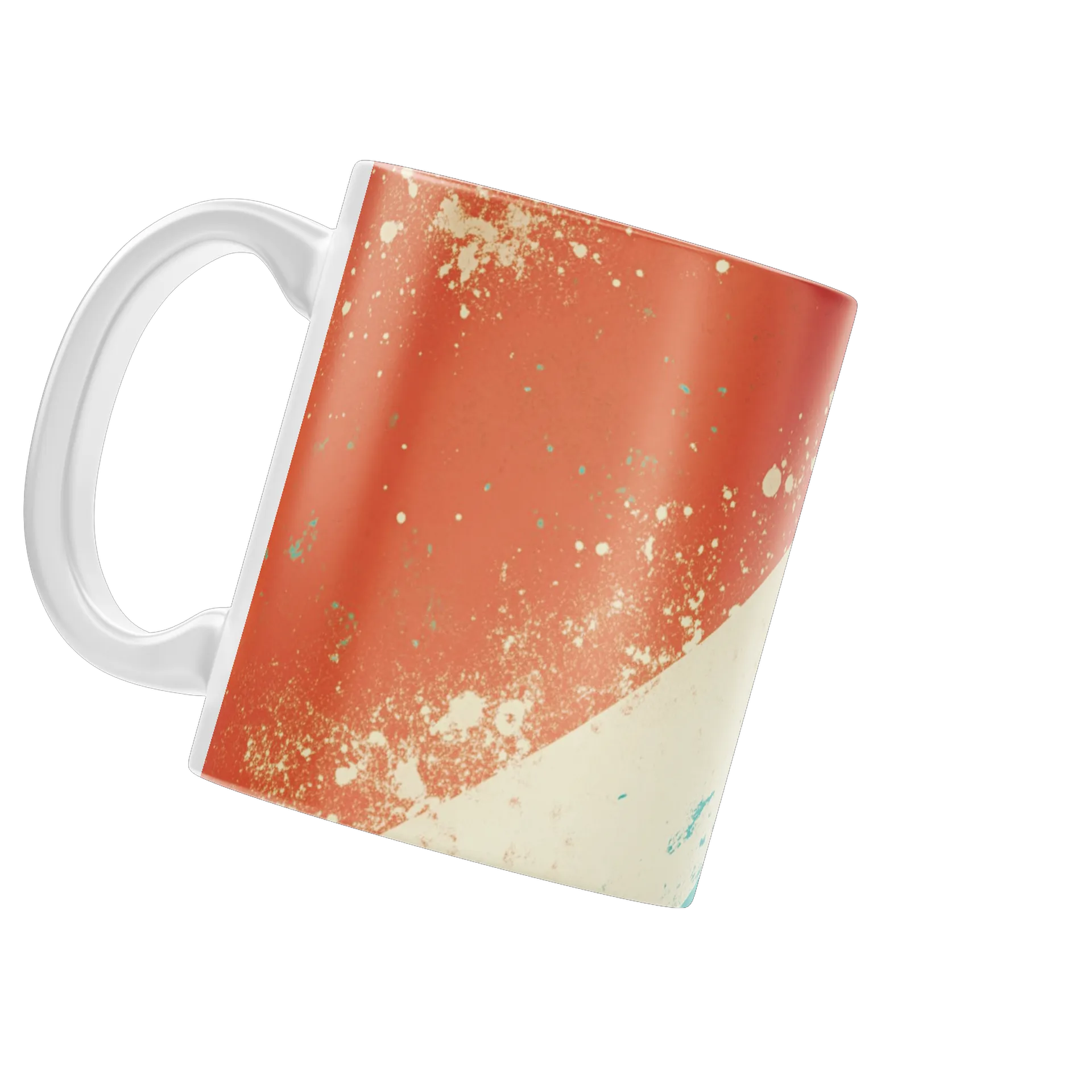 Caneca Porcelana Estampa Colorida Abstrata 325ml - Imagem 3
