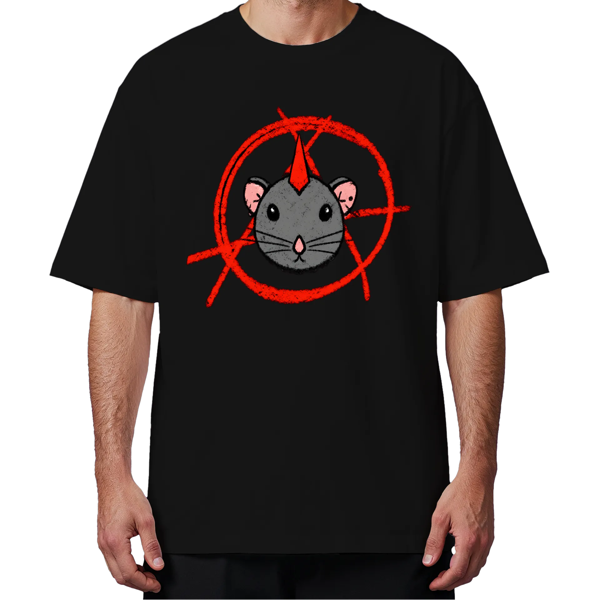 Camiseta Oversized Rato Anarquista - Imagem 4