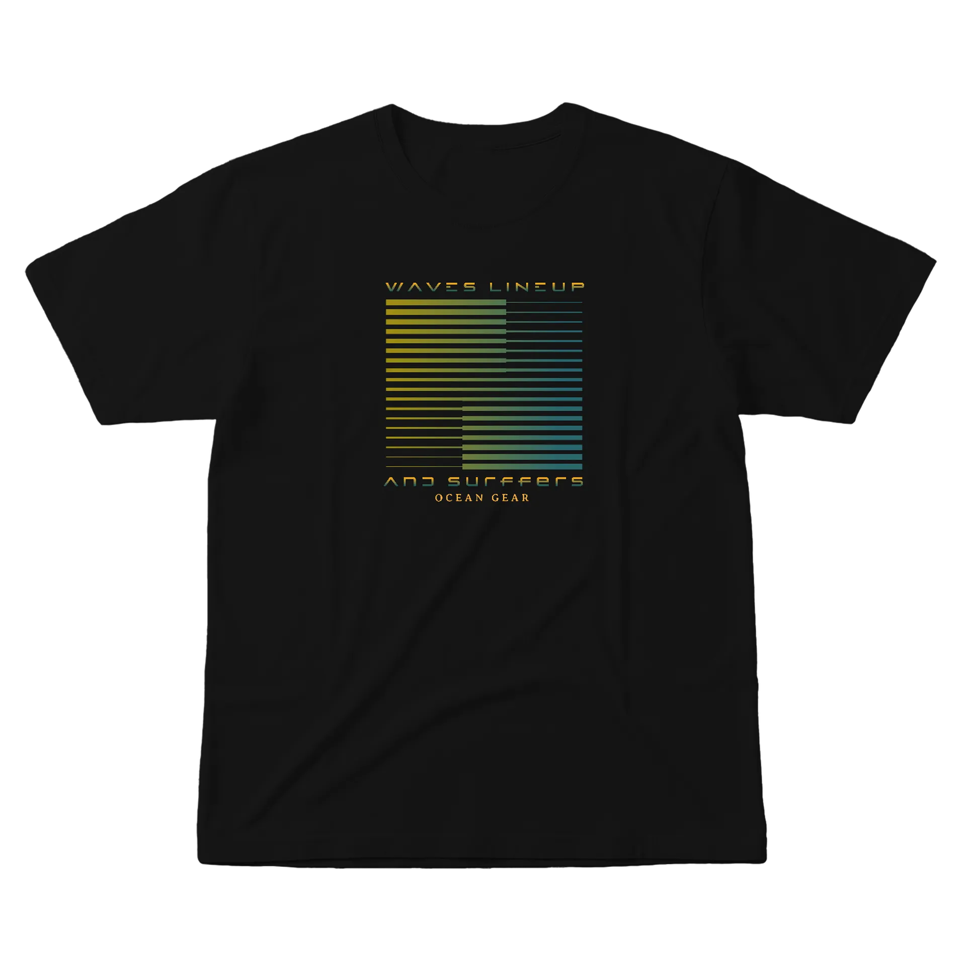 Camiseta Estampa Tipográfica Waves Lineup - Imagem 1