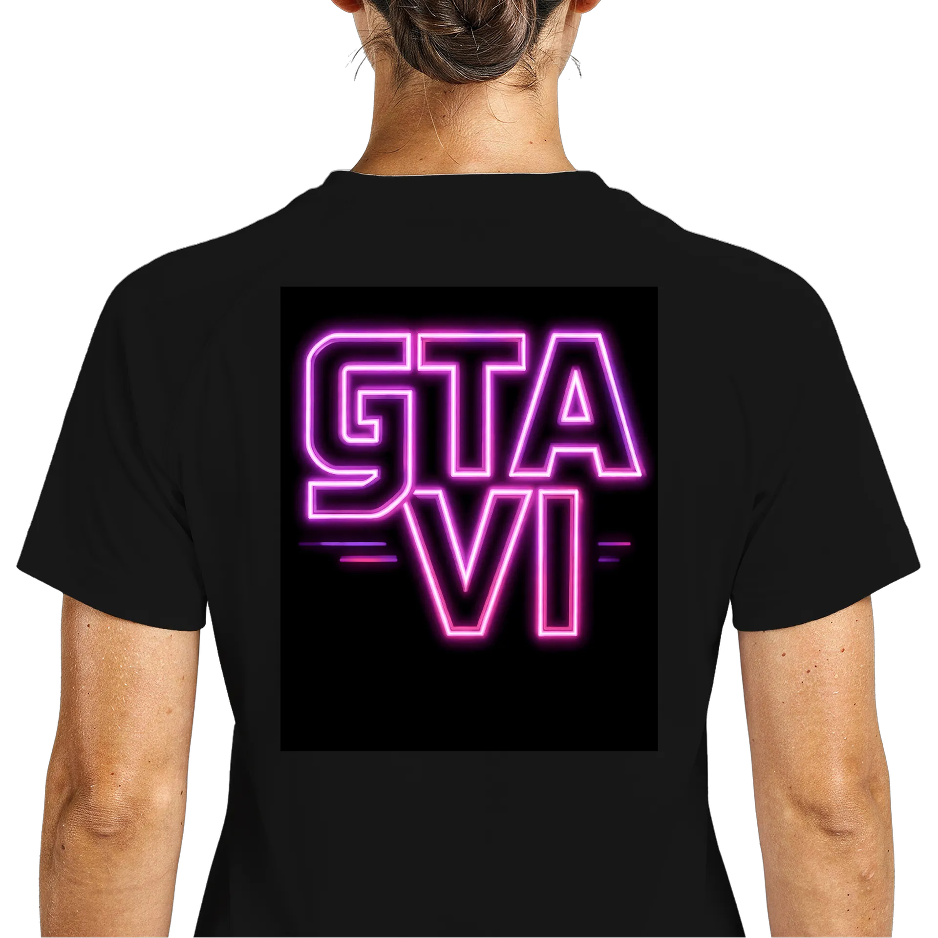 Camiseta Dry Fit GTA VI Neon Tipográfica 100% Poliéster - Imagem 5