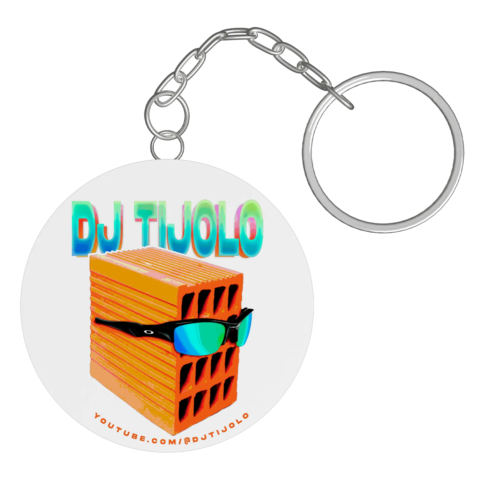Chaveiro DJ TIJOLO Clássico - Branco - Imagem 2