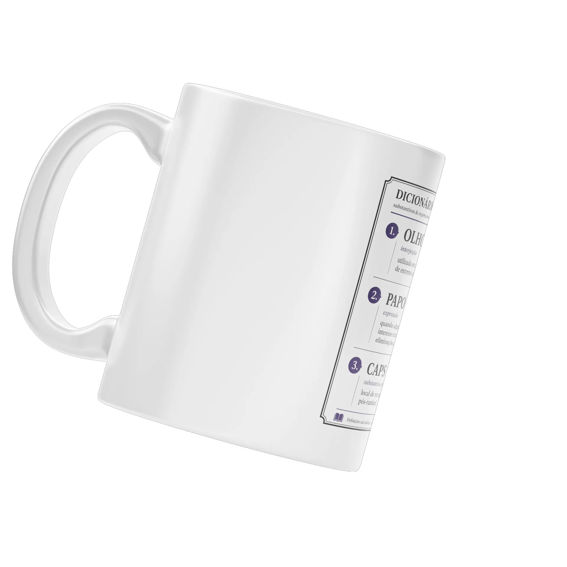 Caneca Porcelana Caps dos Tchês Estampa Texto 325ml - Imagem 4
