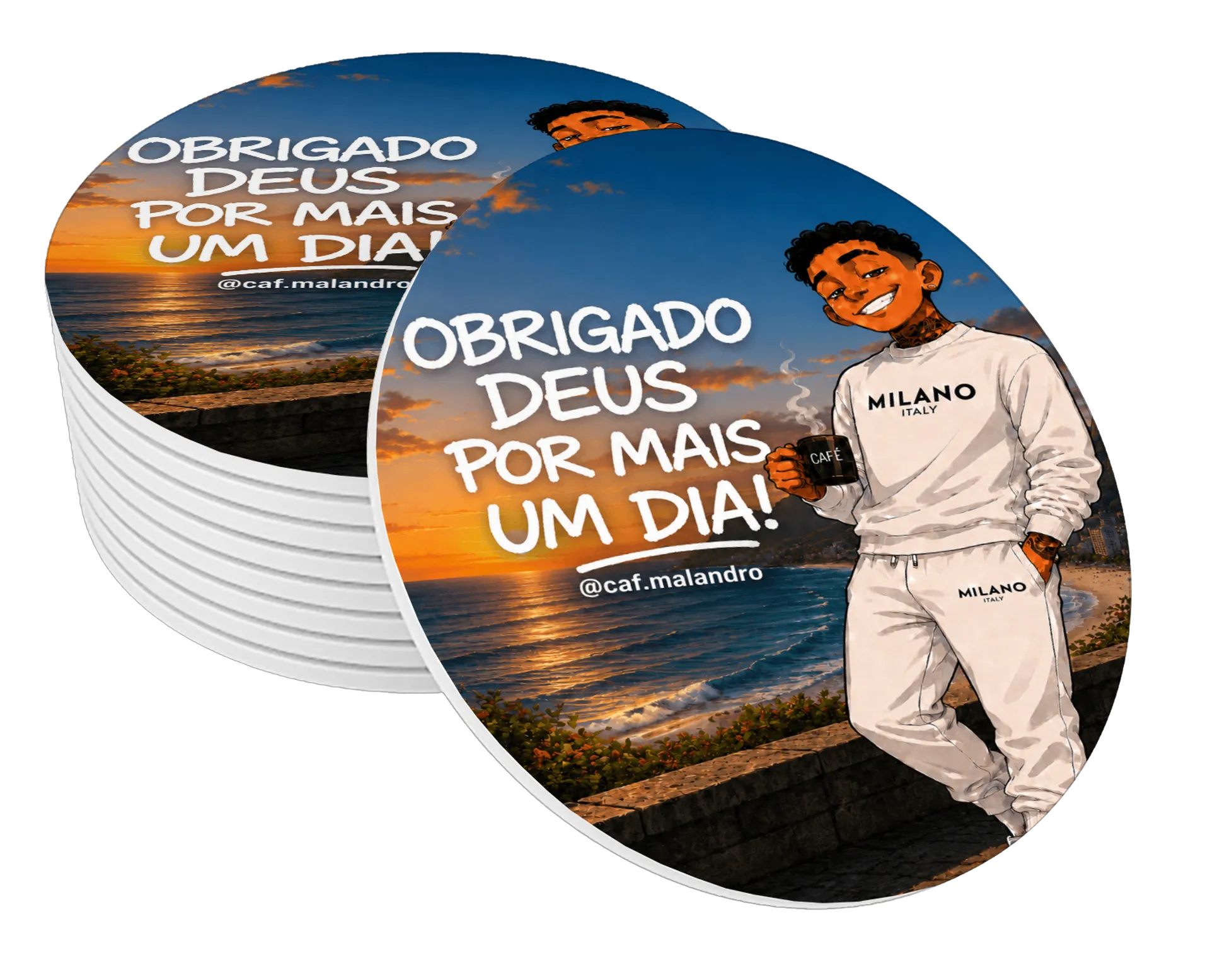 Porta-copos personalizado de Café malandro ☕