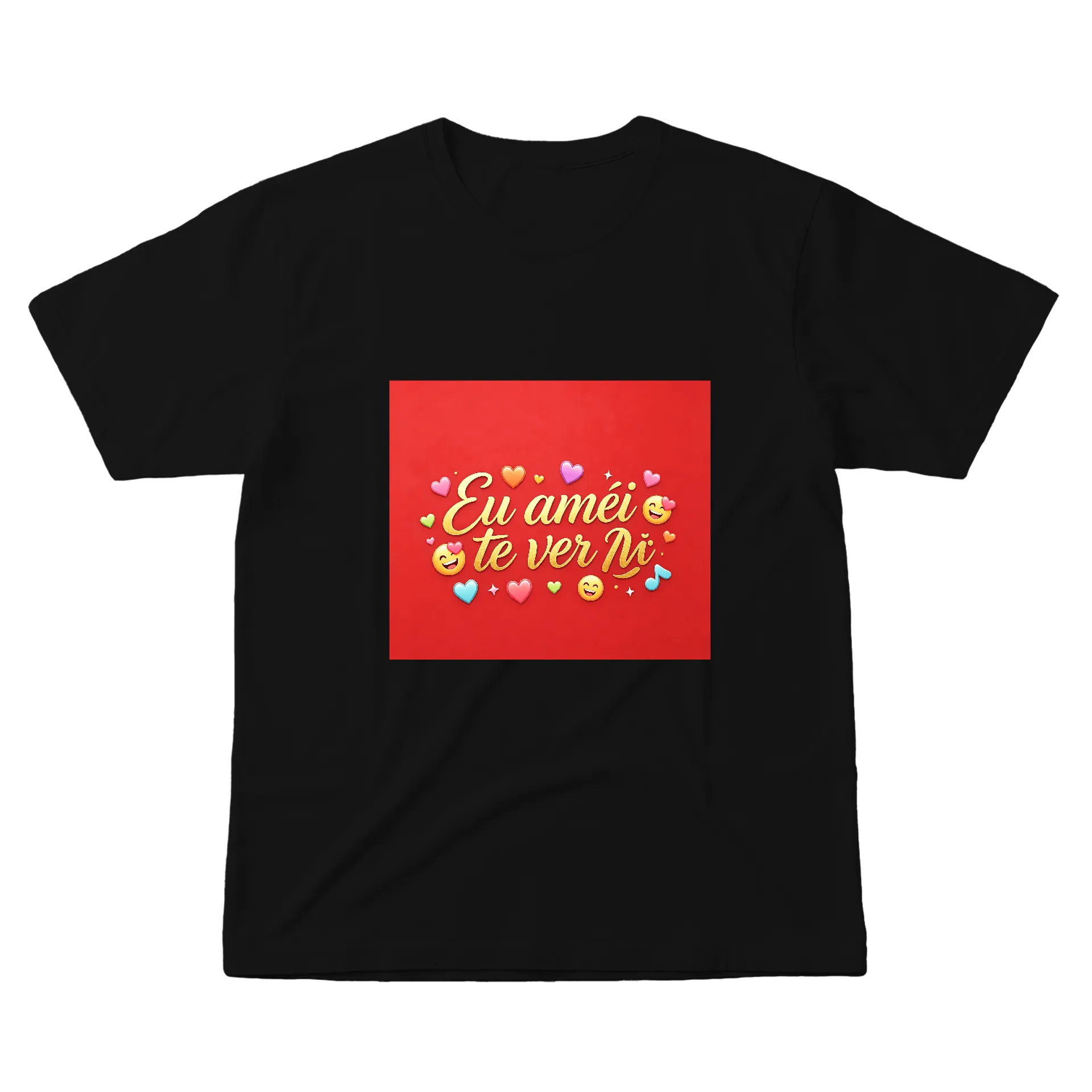 Camiseta Estampa Frase Em Nome Do Amor 100% Algodão - Imagem 1