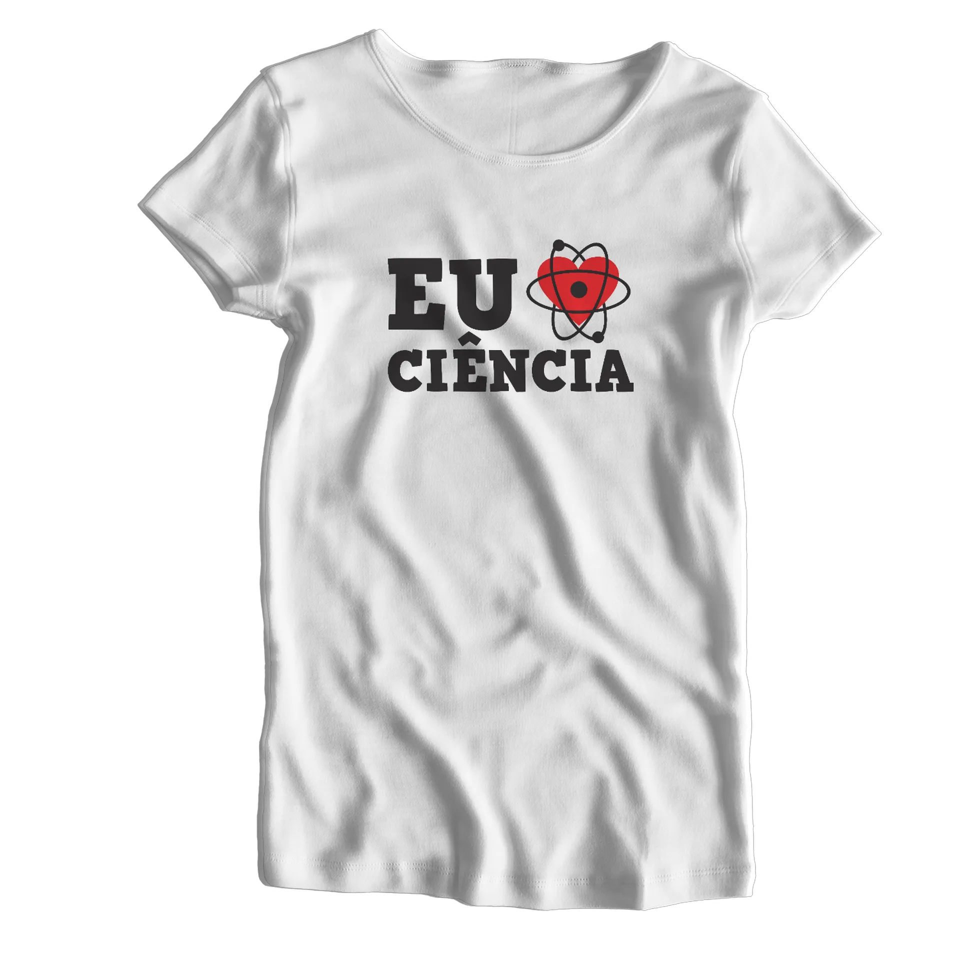 Camiseta Babylook Eu Amo Ciência 100% Algodão - Imagem 1