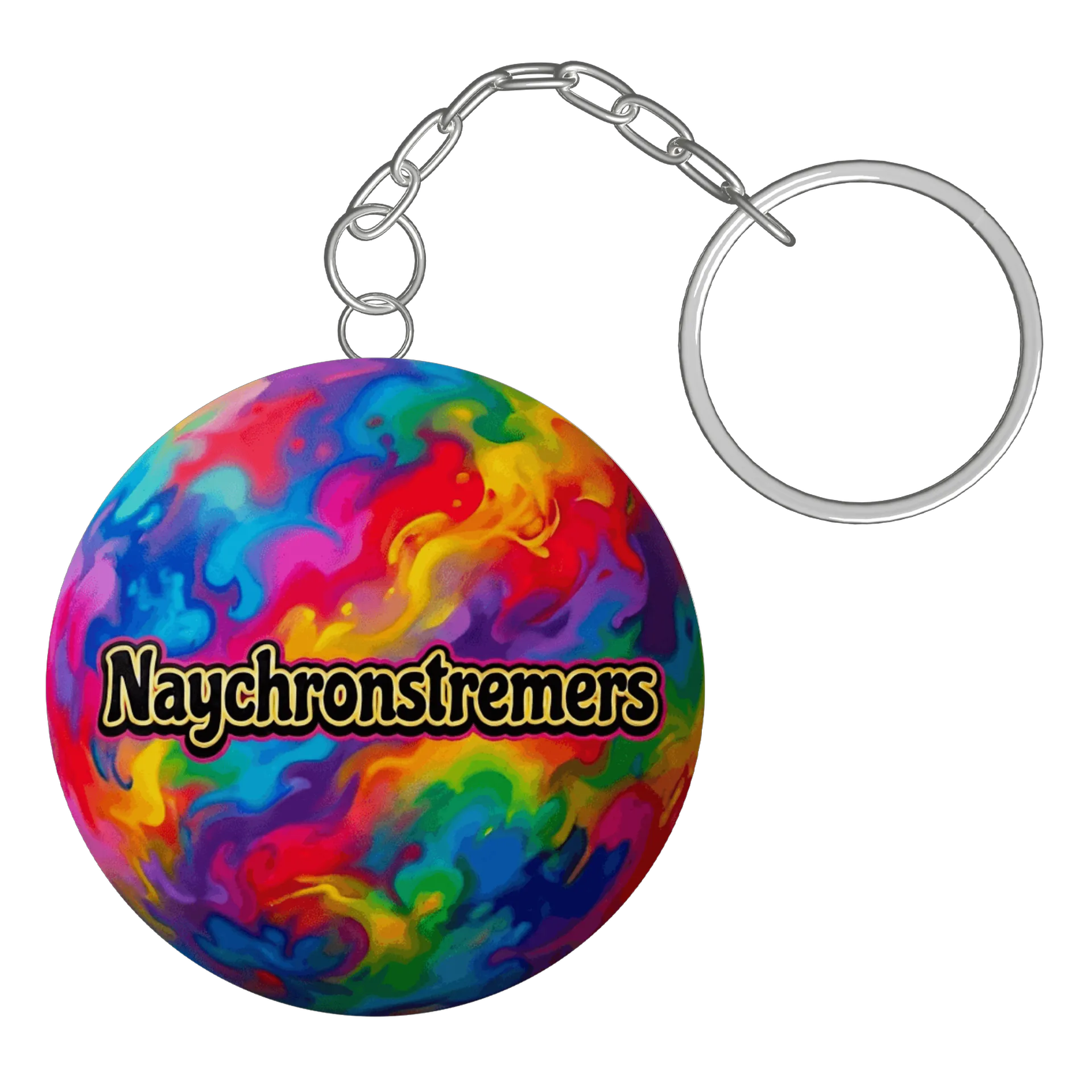 Chaveiro MDF Logotipo Naychronstremers Psicodélico - Imagem 2