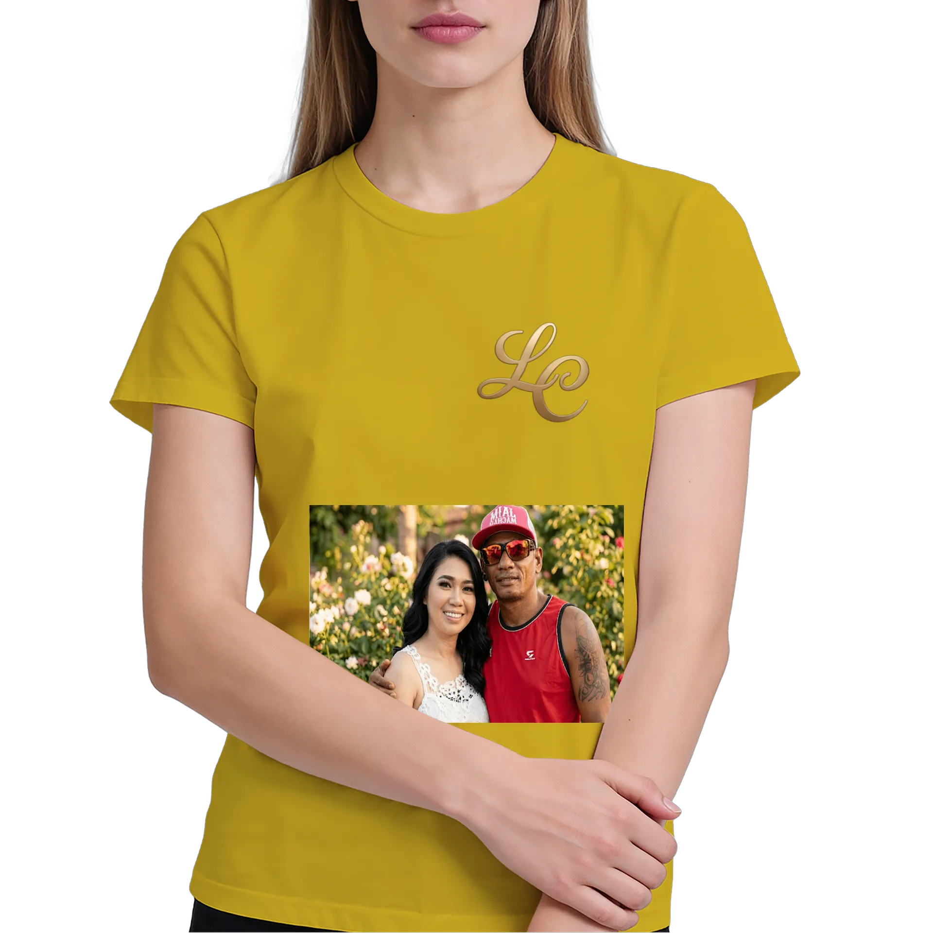 Camiseta personalizada Lê Dias e cacachi cor amarela 100lgod - Imagem 4