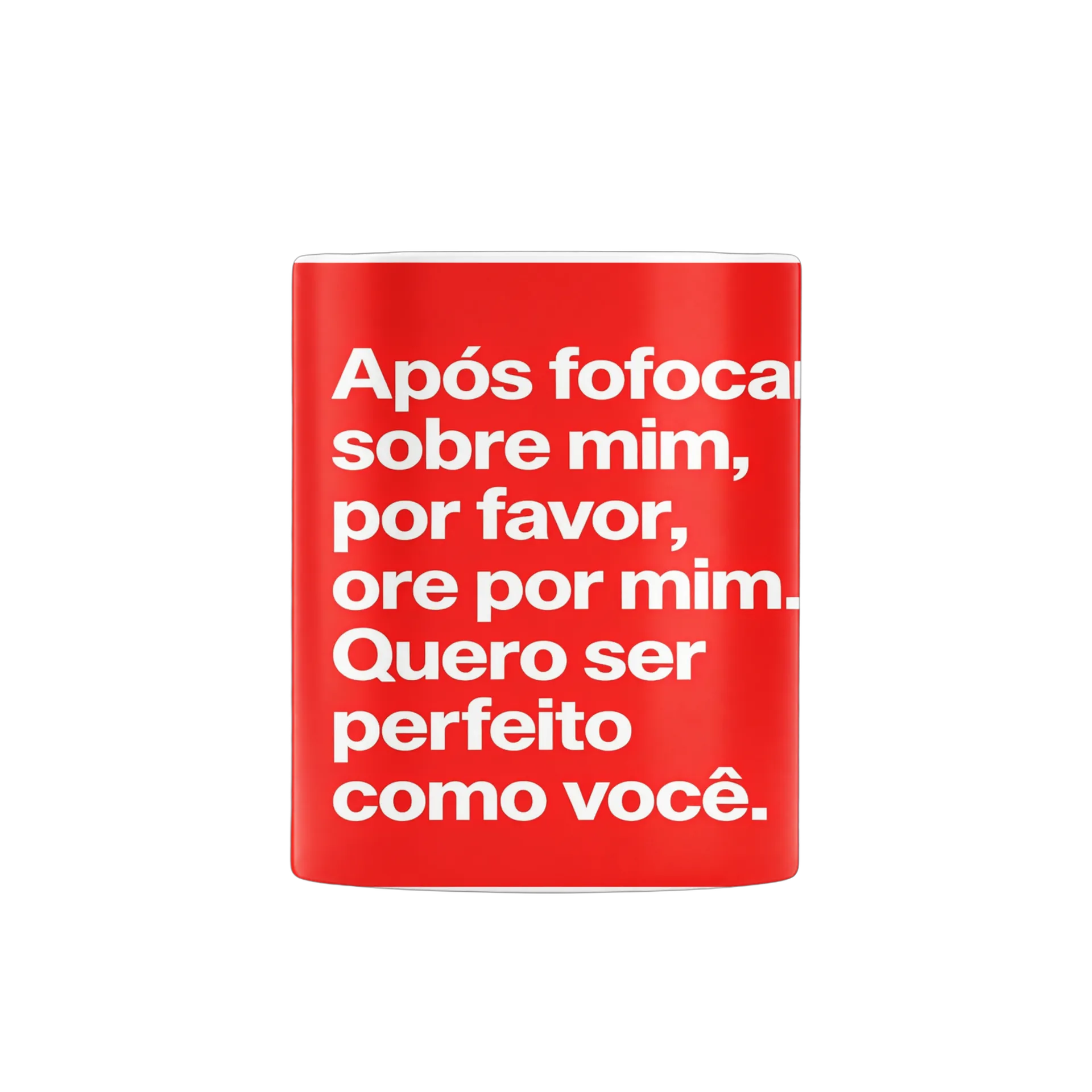 Caneca Estampa Frase Grande Vermelha 325ml de Pandora Brasil — imagem 2 de 4