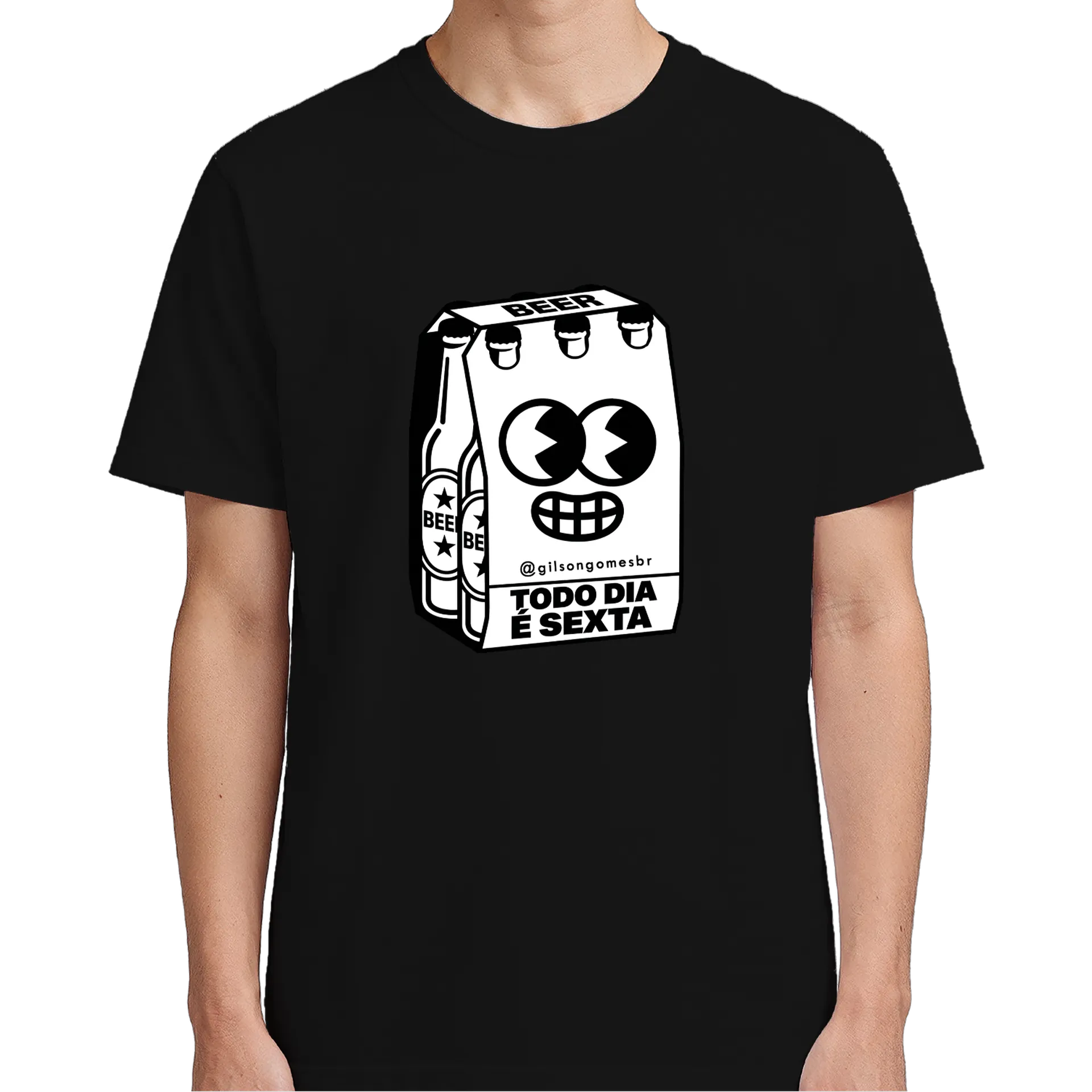 Camiseta pack de cerveja com texto todo dia é sexta - Imagem 5