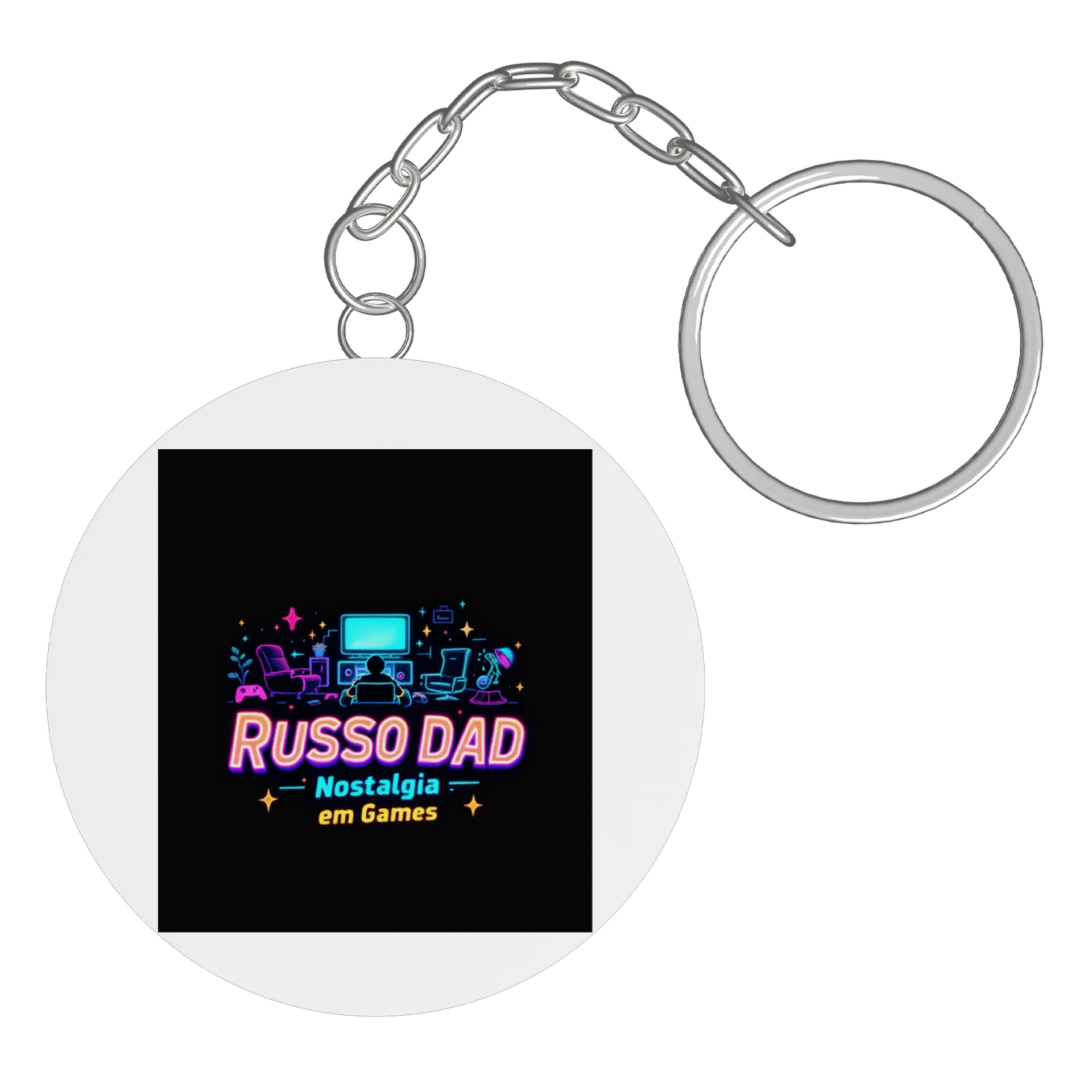 Chaveiro MDF Russo Dad Nostalgia em Games - Imagem 3