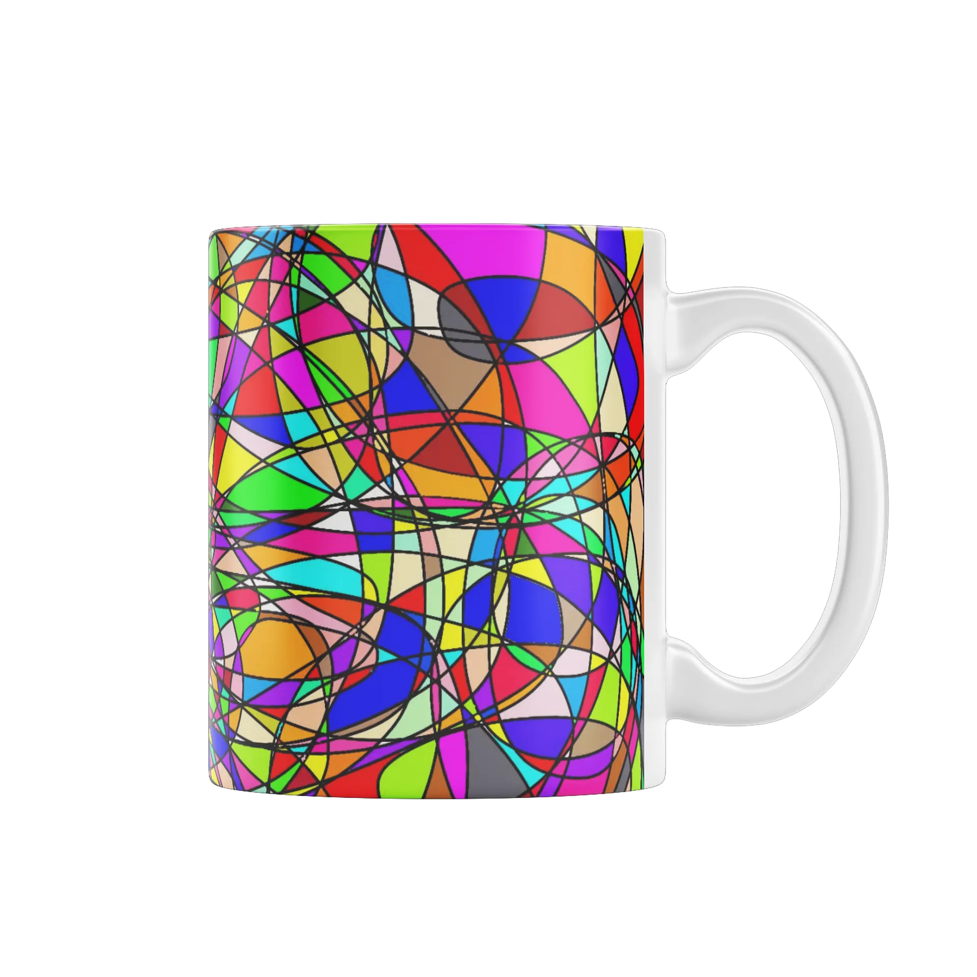 Caneca Estampa Abstrata Colorida 325ml - Imagem 1