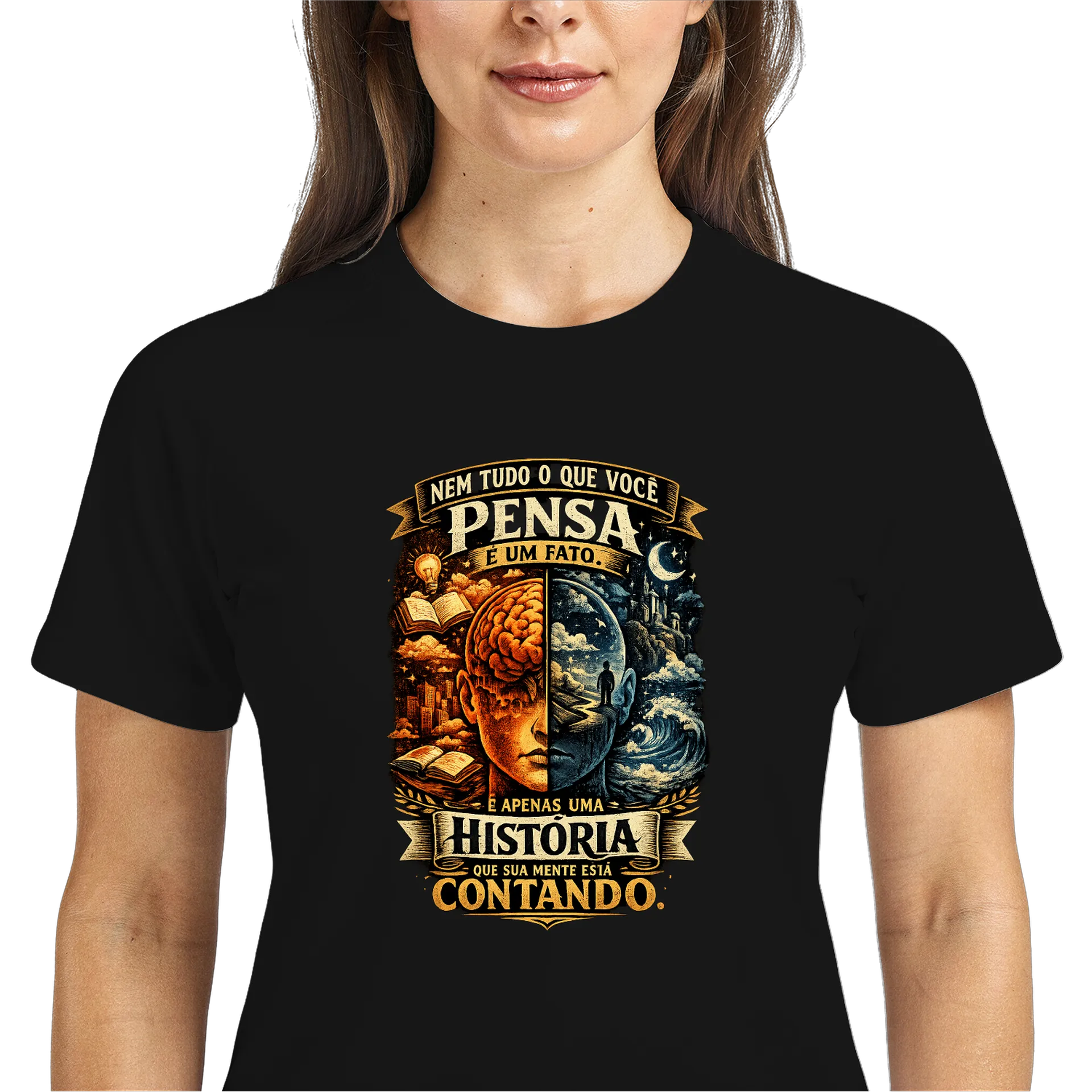 Camiseta Dry Fit Estampa Mente Criativa 100% Polyester - Imagem 3