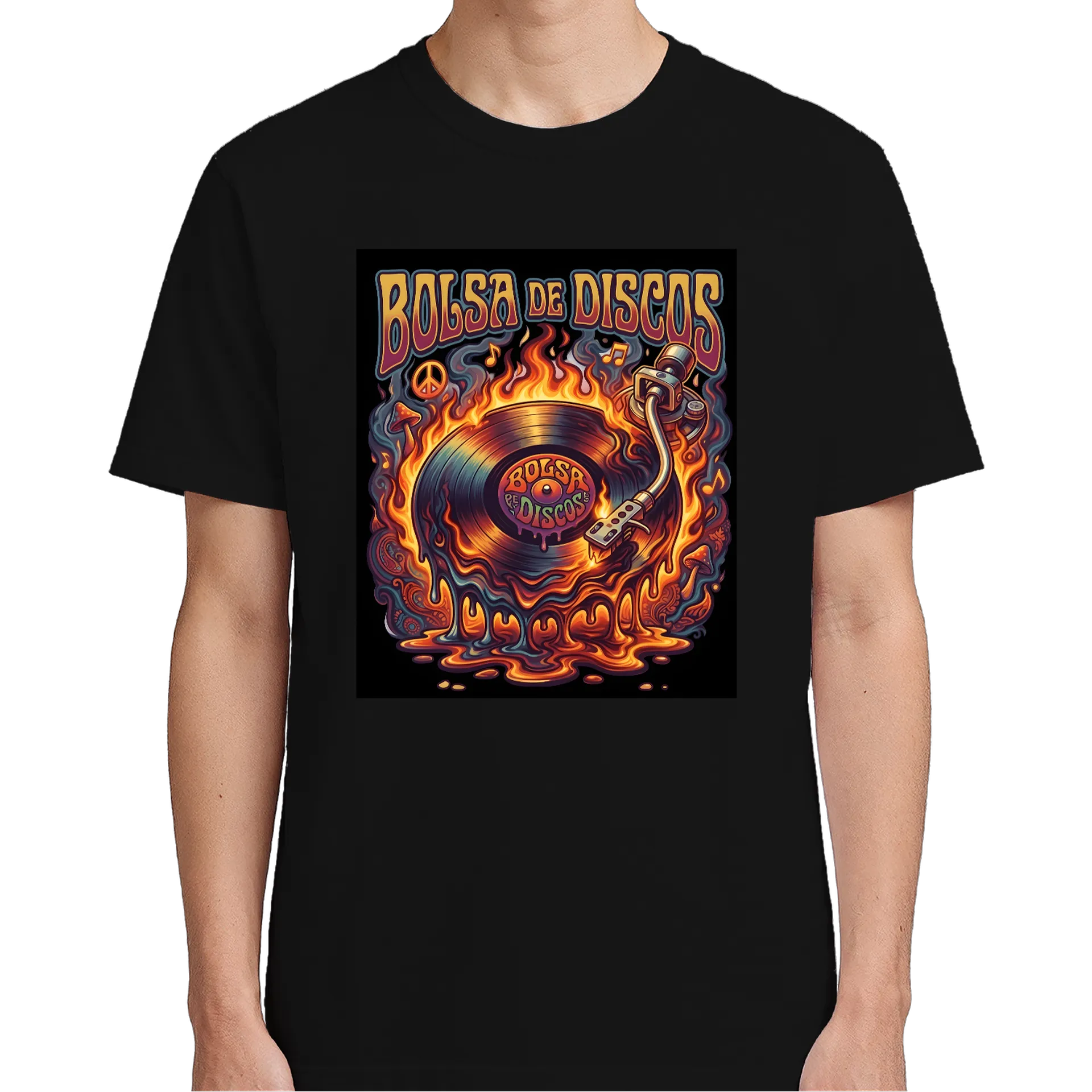 Camiseta personalizada BDD vinil em chamas - Imagem 1