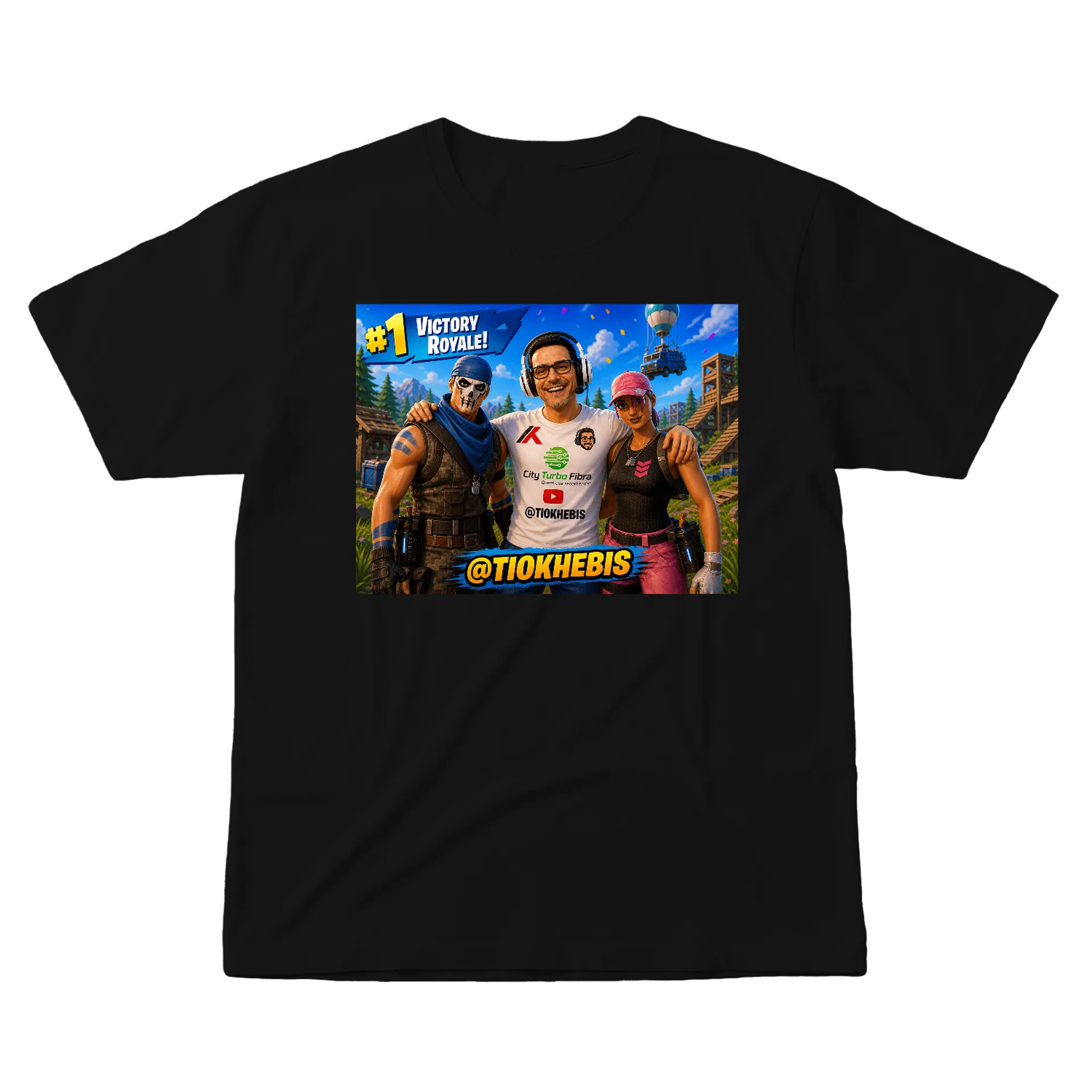 Camiseta Victory Royale 100% Algodão Unissex - Imagem 1