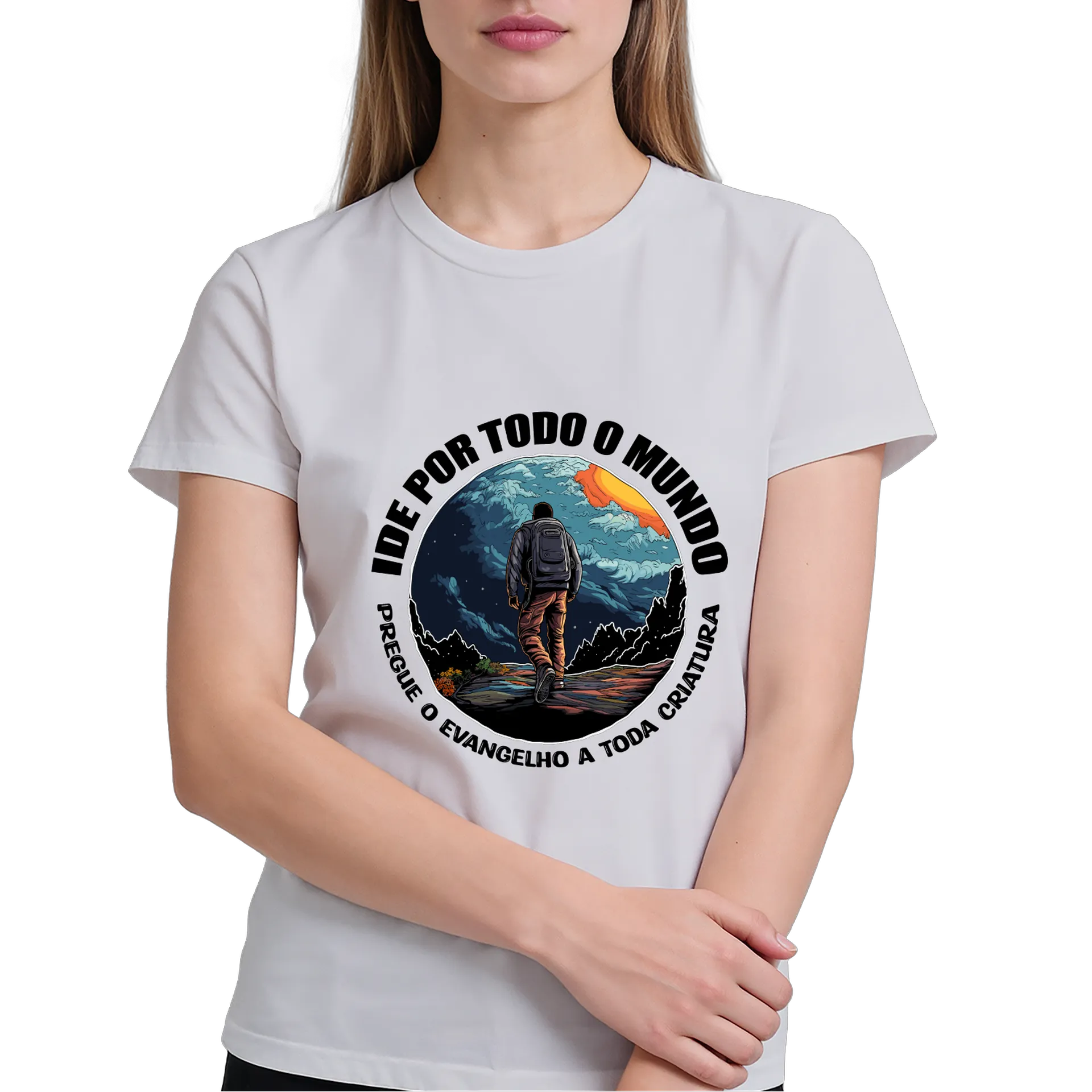 Camiseta Estampa Ide Por Todo O Mundo 100% Algodão - Imagem 4