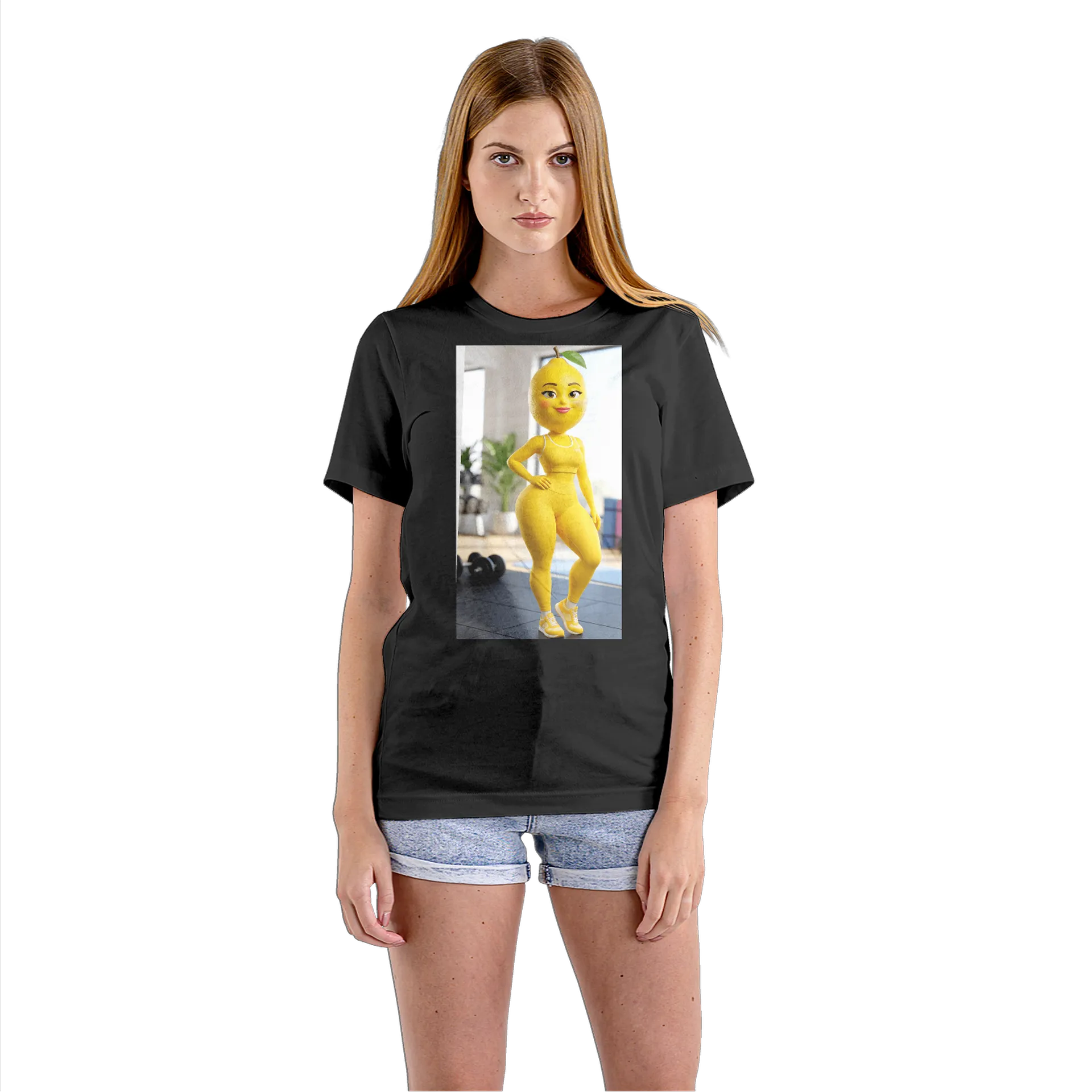 Camiseta Babylook Personagem Pera Amarela 100% Algodão - Imagem 3
