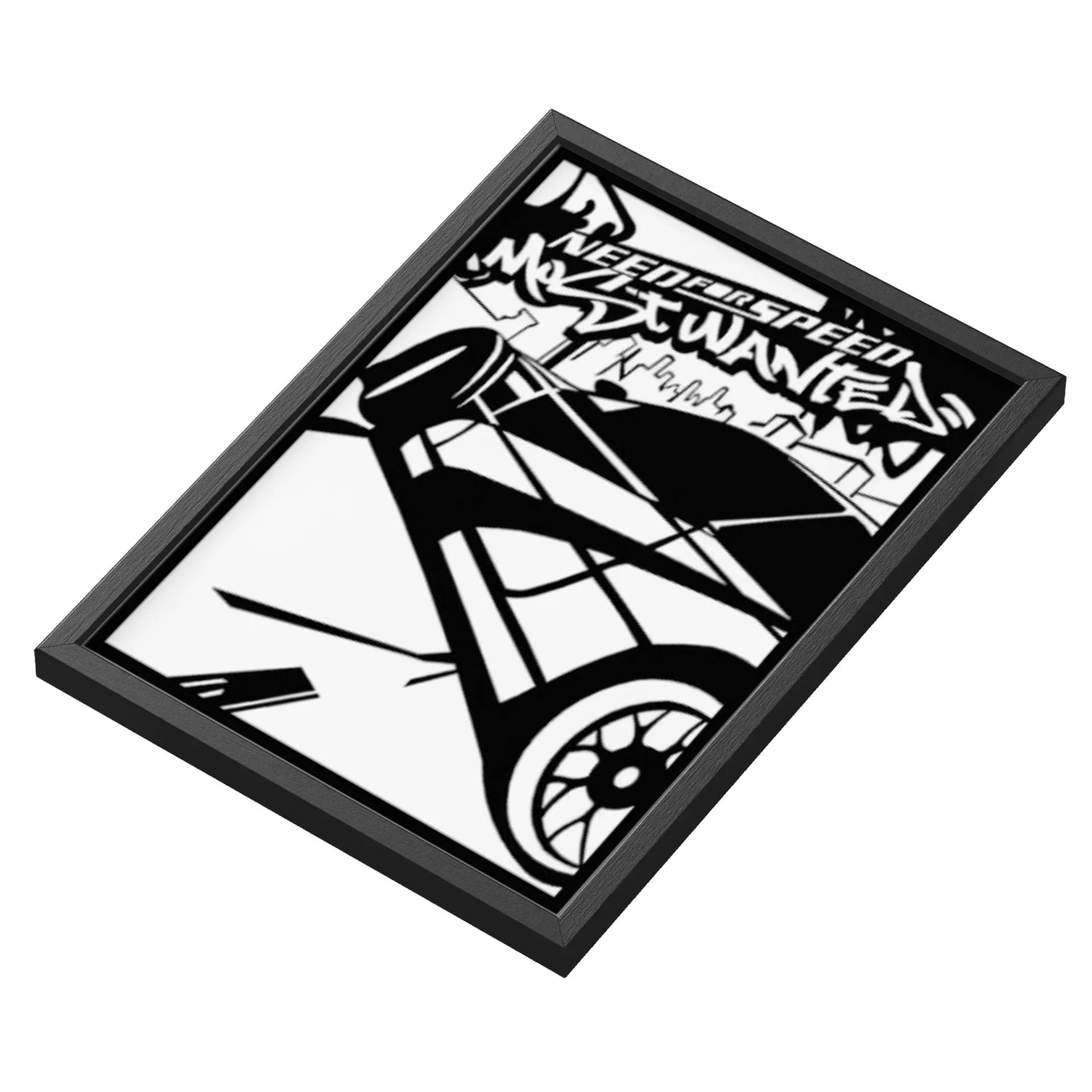 Quadro Need for Speed Carro A3 MDF e Vidro - Imagem 3