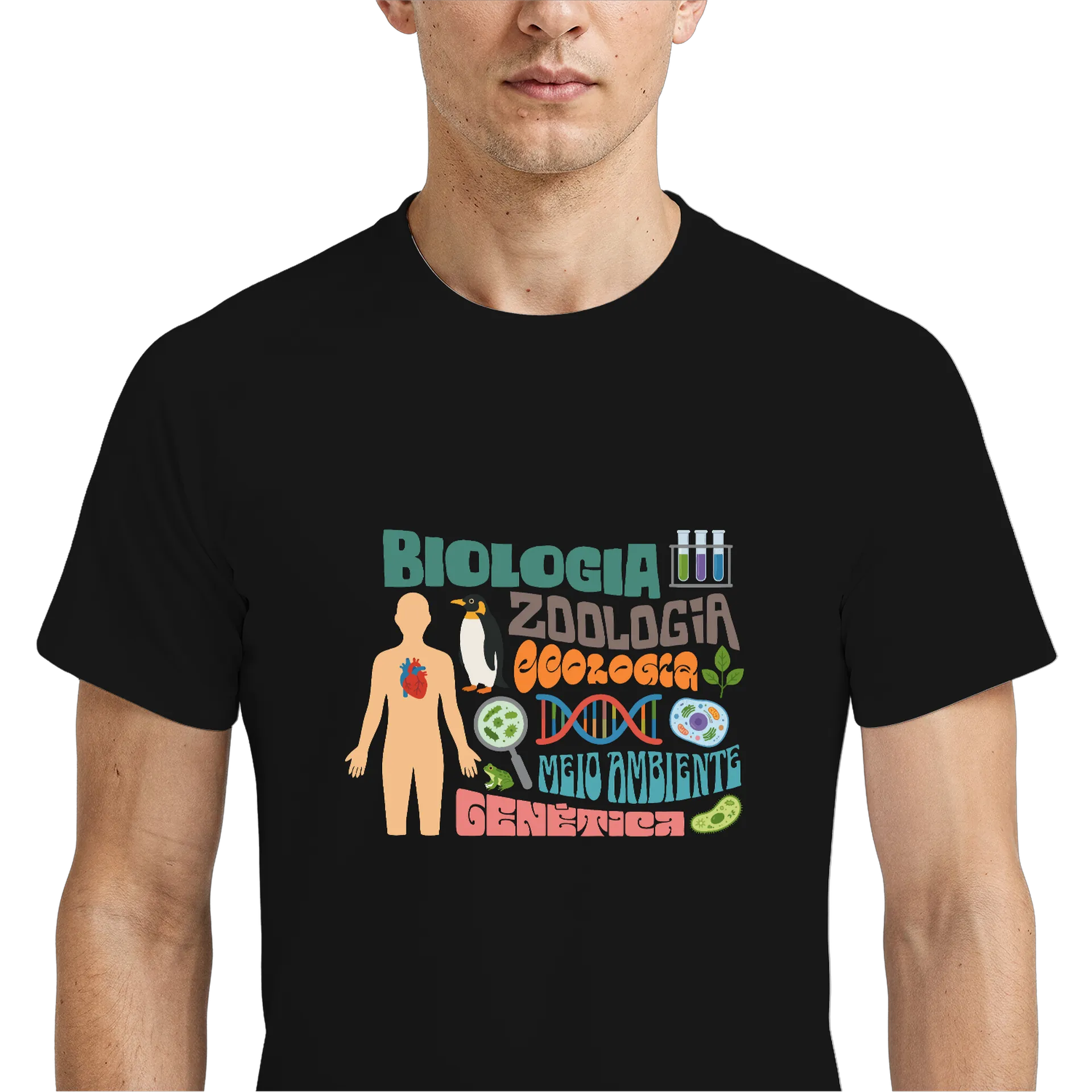 Camiseta Dry Fit Biologia Zoologia Genética 100% Polyester - Imagem 4