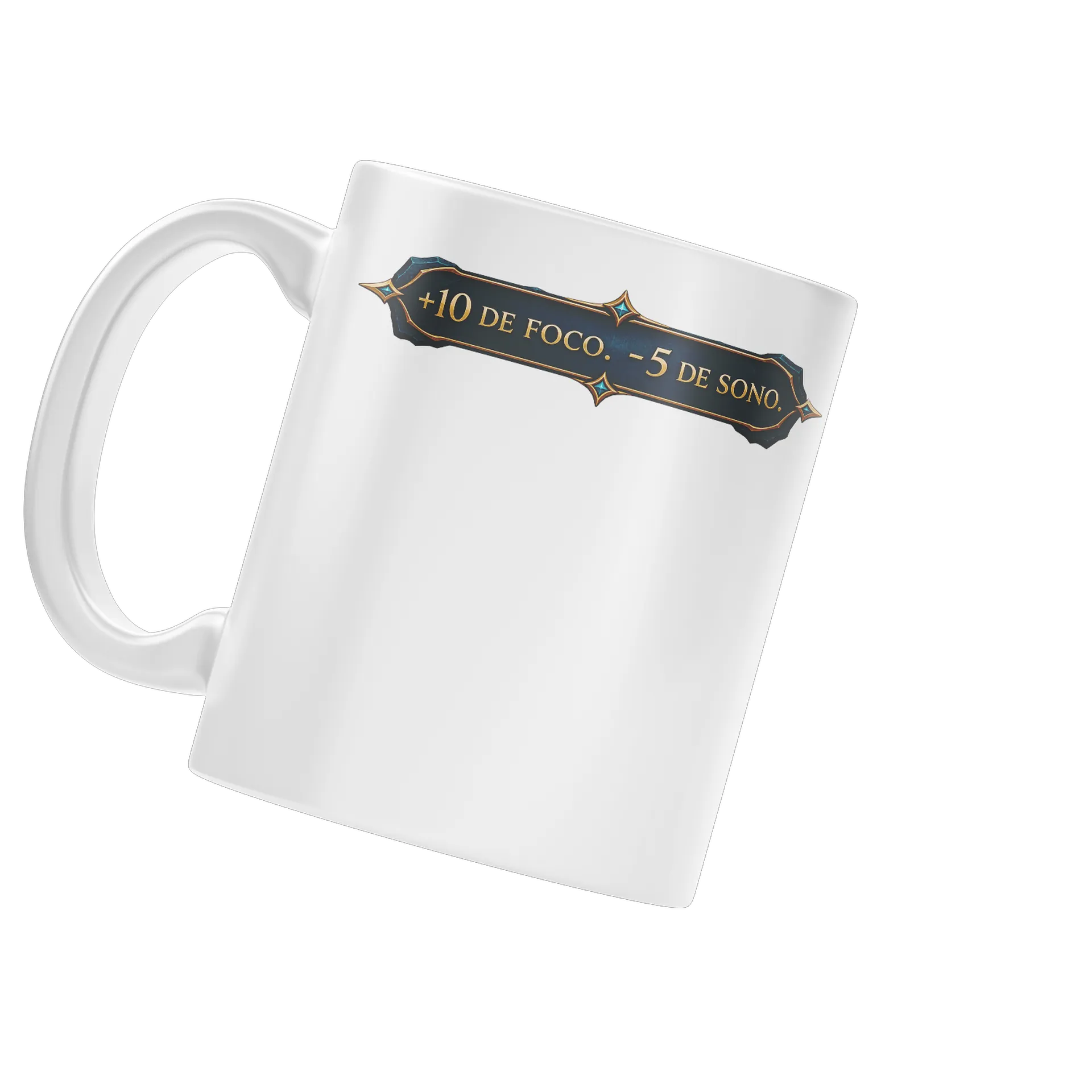 Caneca Estampa Tipográfica "+10 de Foco -5 de Sono" 325ml - Imagem 3