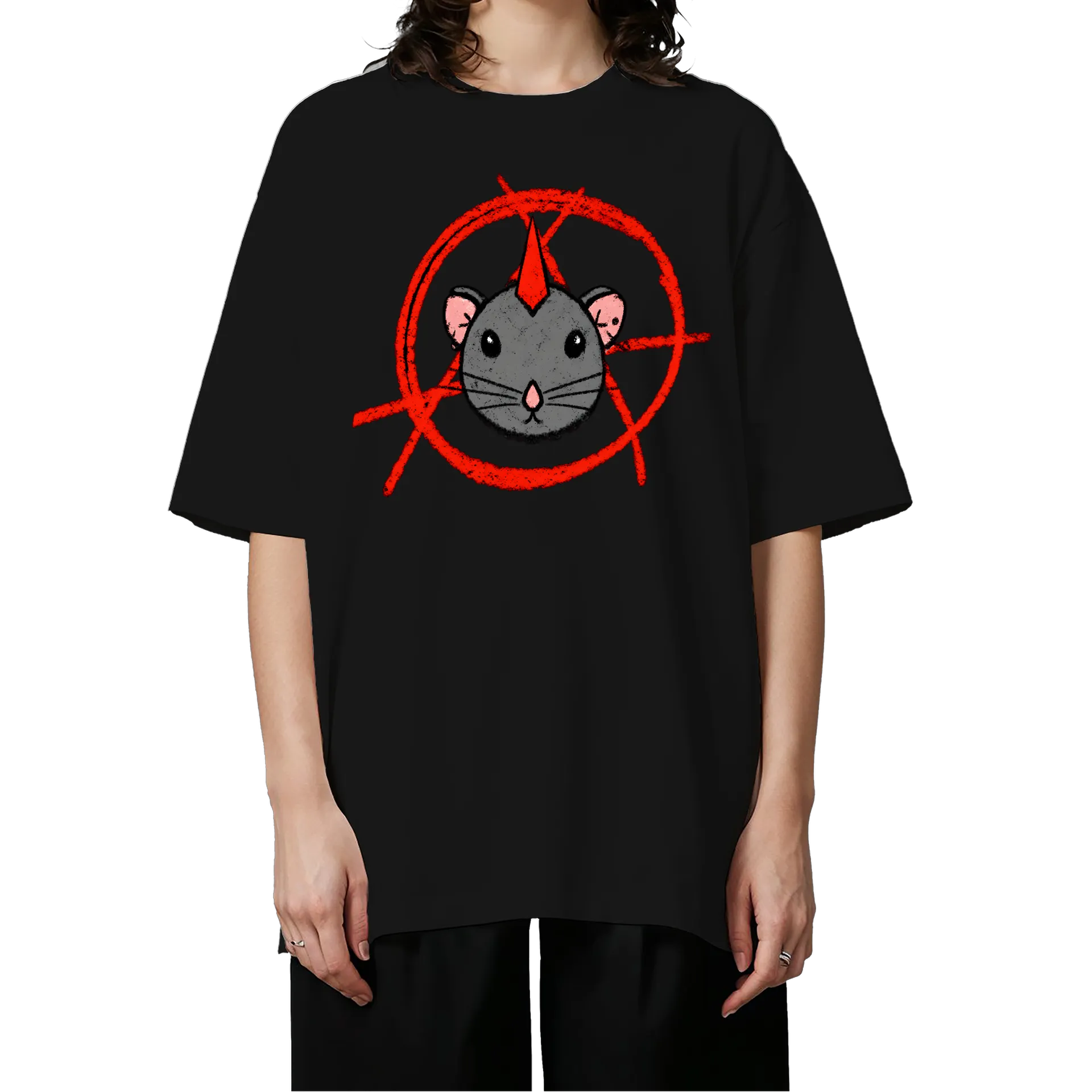 Camiseta Oversized Rato Anarquista - Imagem 3