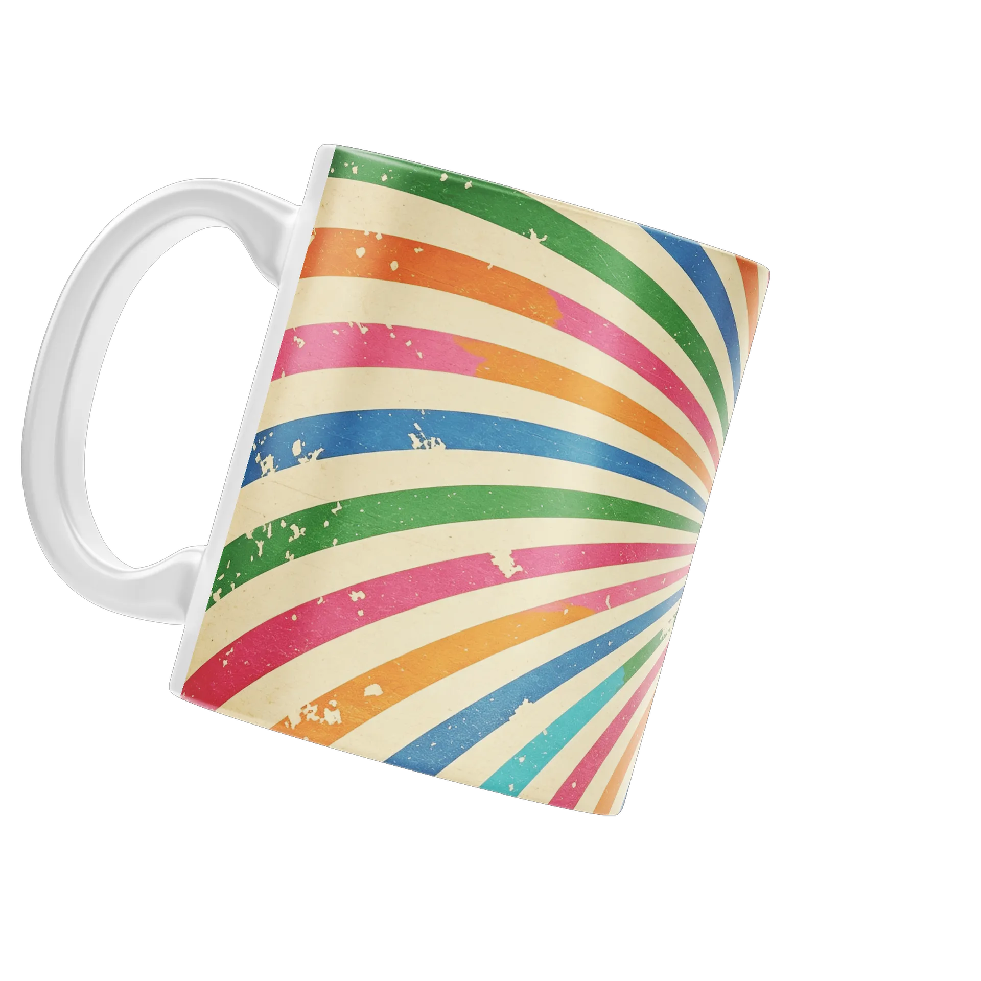 Caneca Porcelana Estampa Psicodélica 325ml - Imagem 3