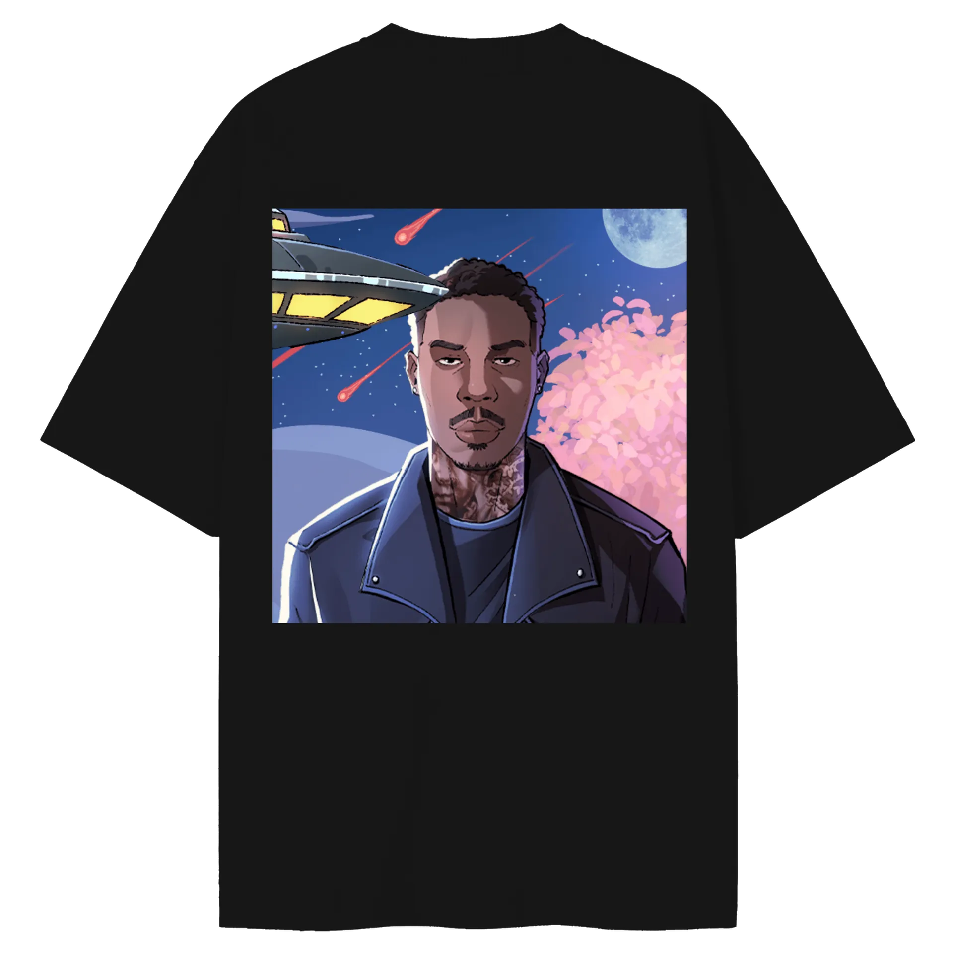 Camiseta Oversized  Estampa Space Cartoon - Imagem 2