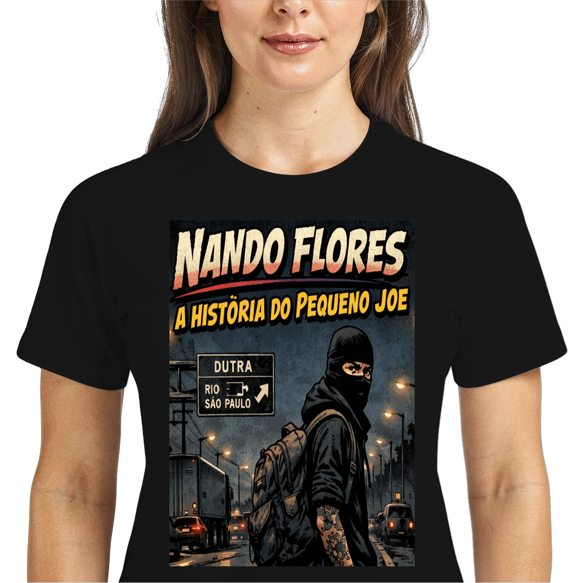 Camiseta Dry Fit Estampa Nando Flores 100% Algodão - Imagem 3