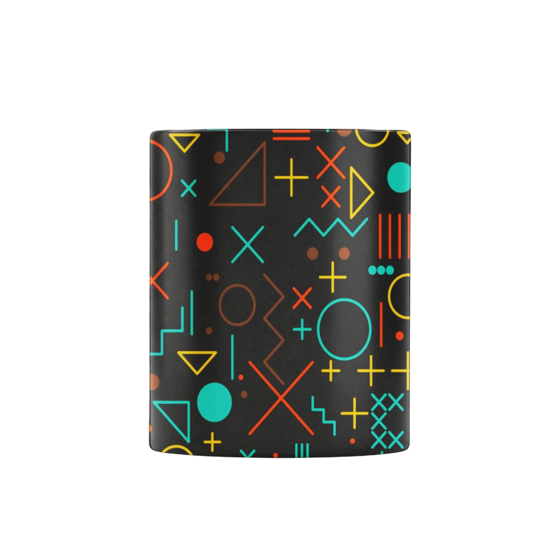 Caneca Porcelana Estampa Geométrica Neon 325ml - Imagem 2